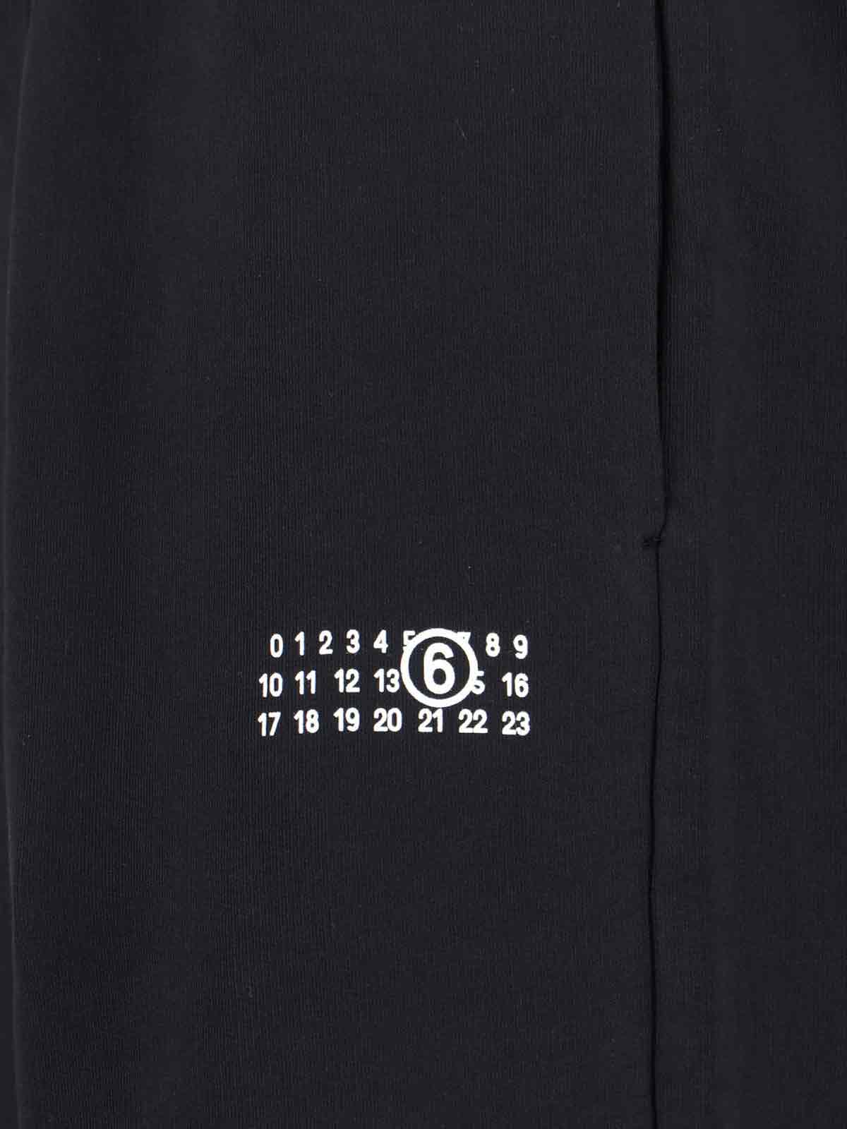 Mm6 Maison Margiela Numeric Track Pants In Black