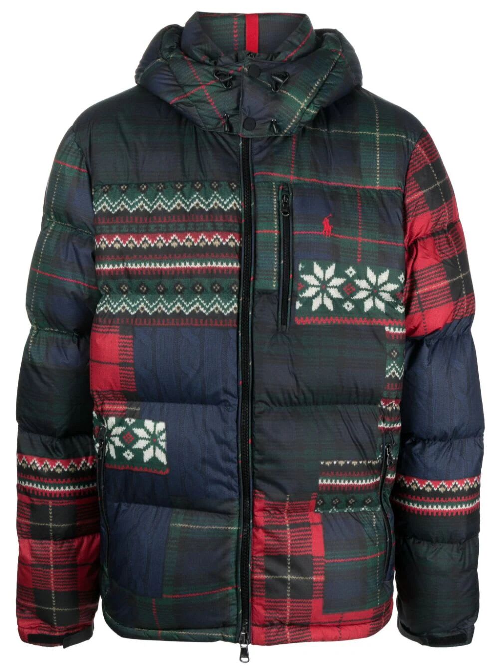 Shop Polo Ralph Lauren Ripstop Insulated Bomber Jacket In Patchwork Print
