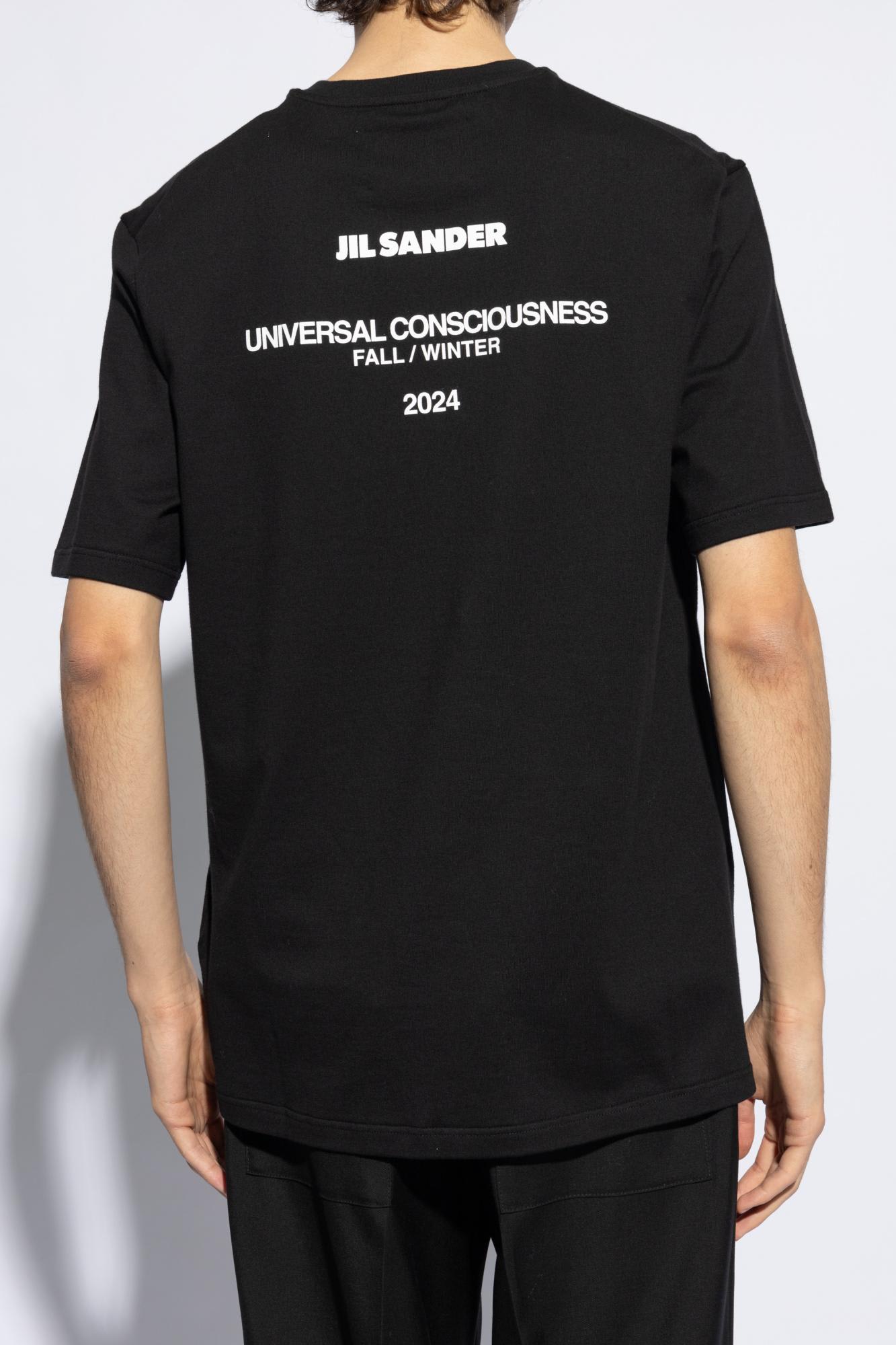 Shop Jil Sander Round Neck T-shirt In Nero