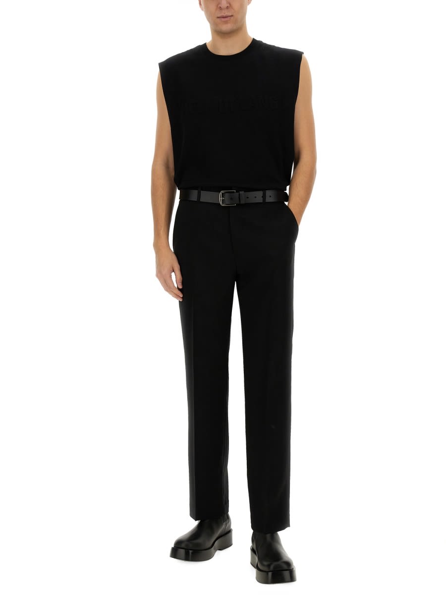 Helmut Lang Canotta Con Logo In Rilievo In Black