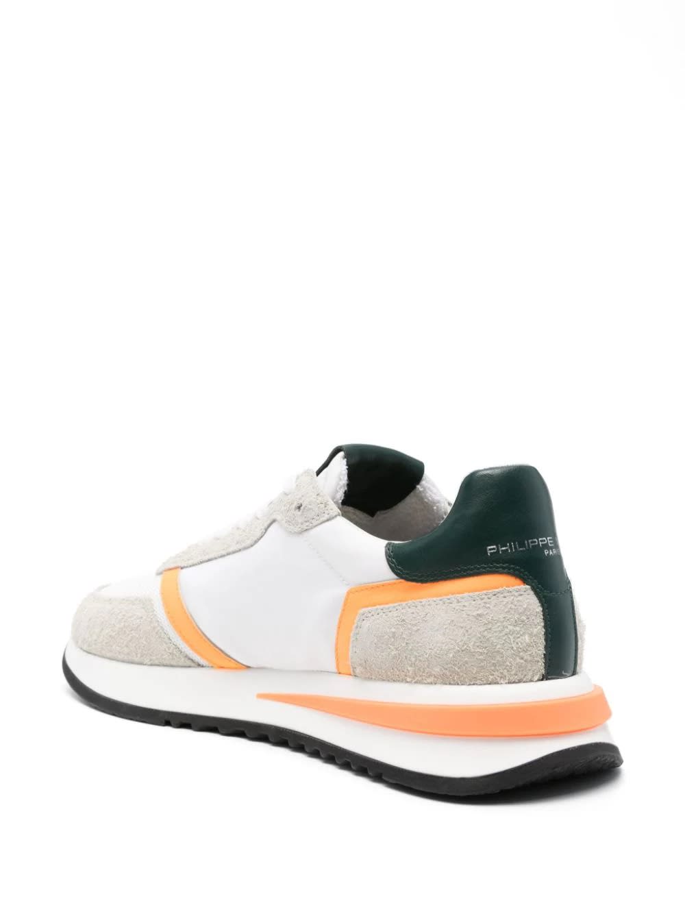 Shop Philippe Model Tropez 2.1 Low Sneakers - White And Orange In White/orange