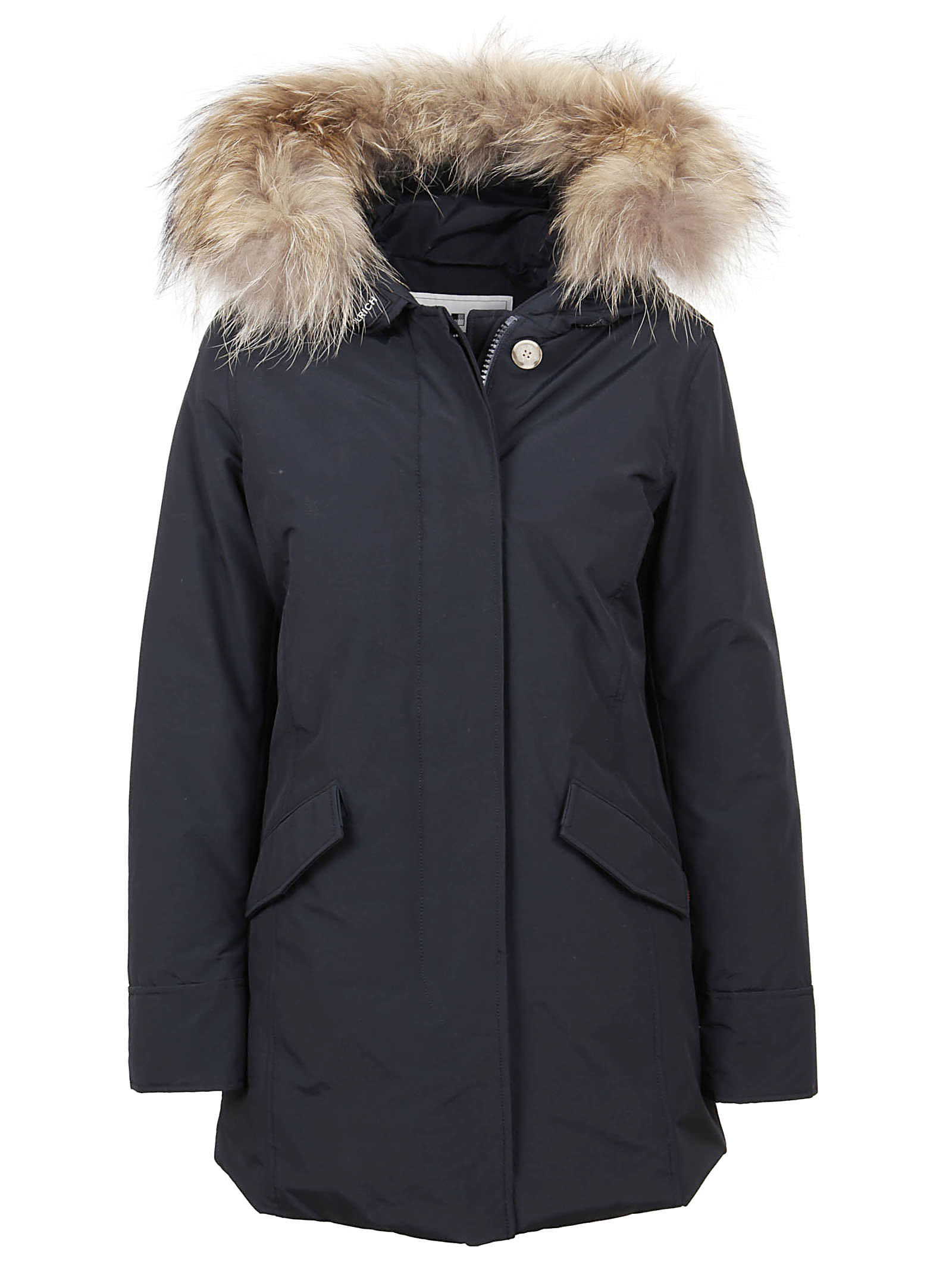 Woolrich Blue Cotton Padded Coat