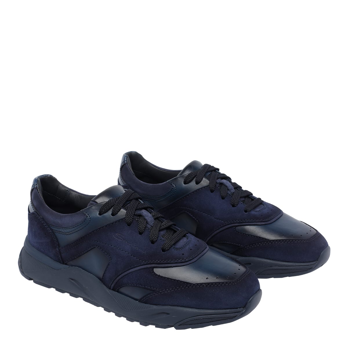 Santoni Innova Sneakers In Blue