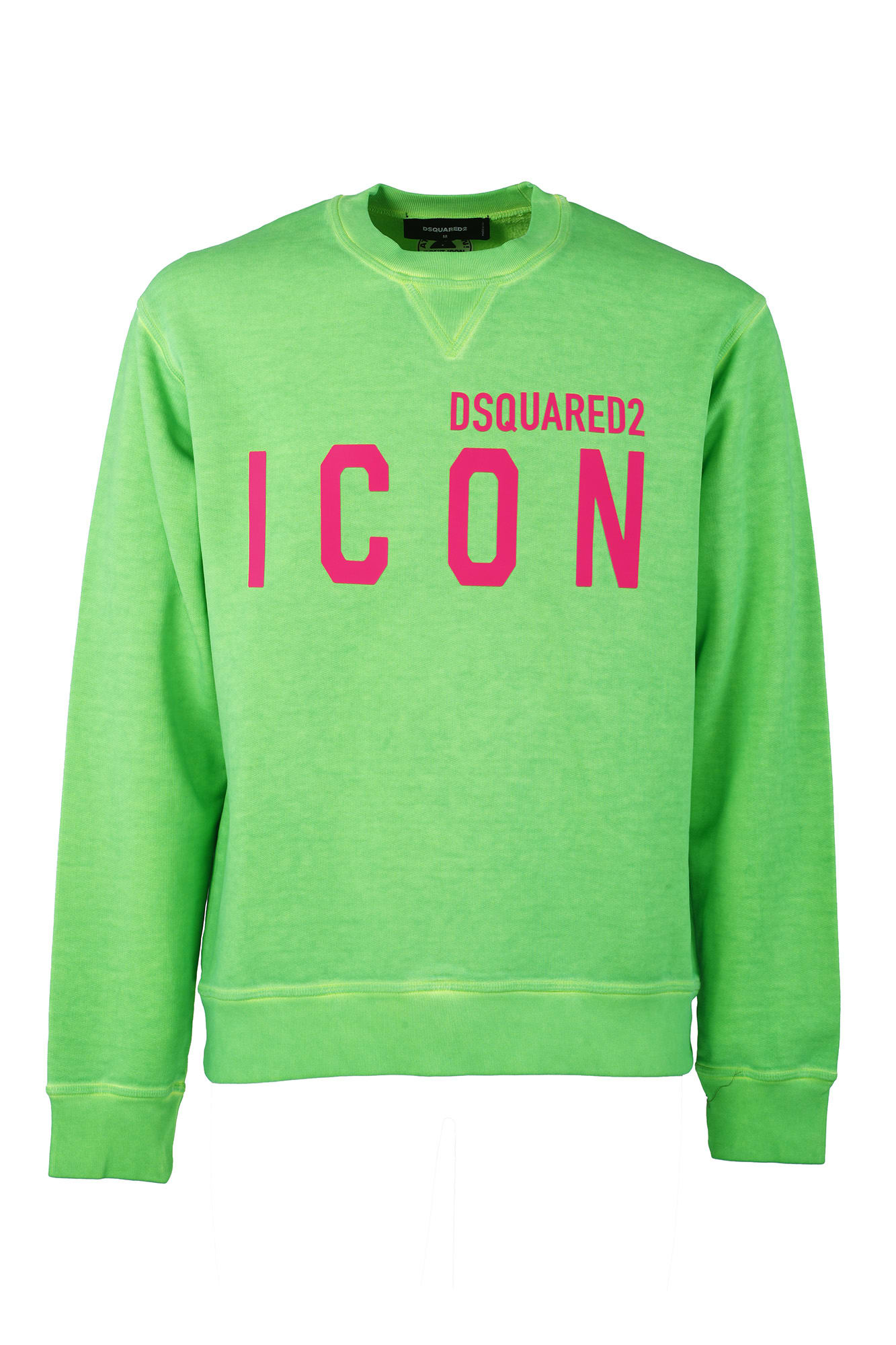 Dsquared2 Icon Sweatshirt In Verde Fluo