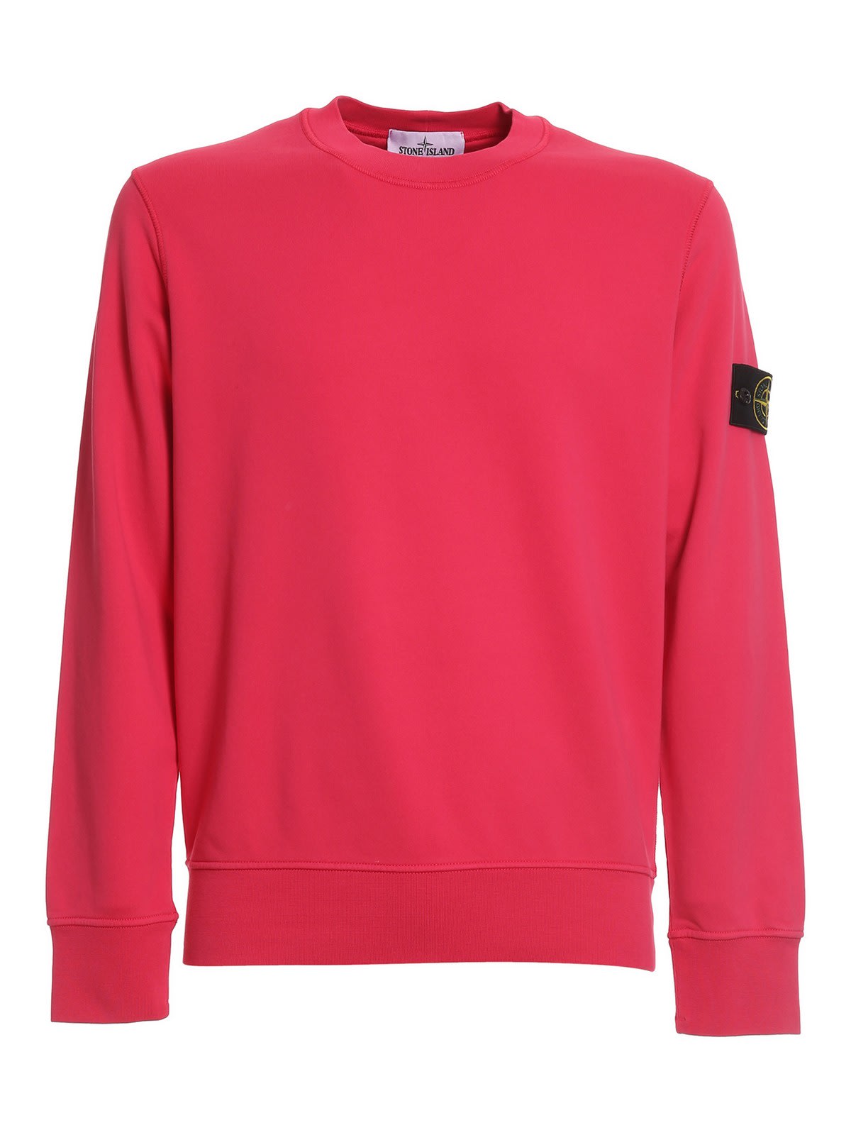 Stone Island Sweater In Soft Cotton In Fucsia