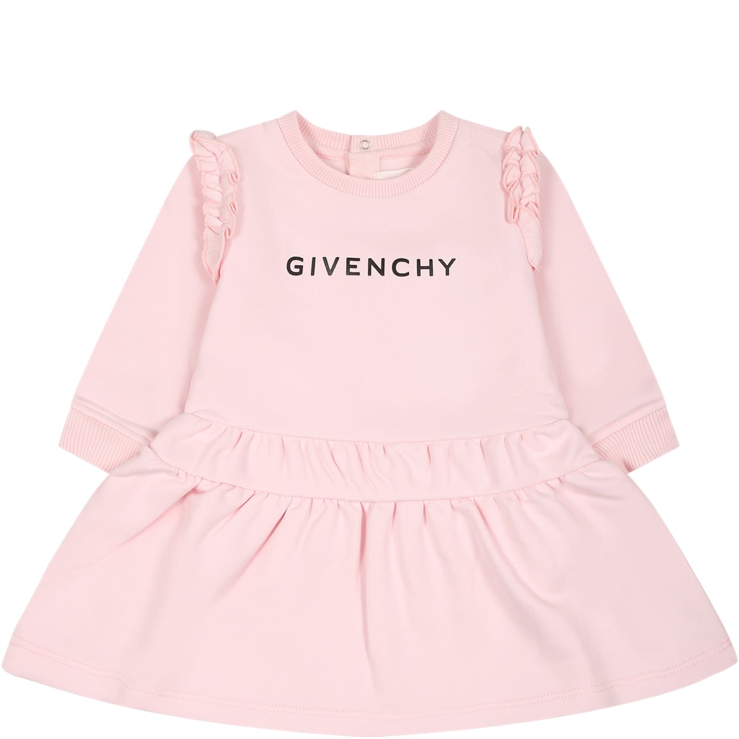 GIVENCHY PINK DRESS FOR BABY GIRL WITH LOGO