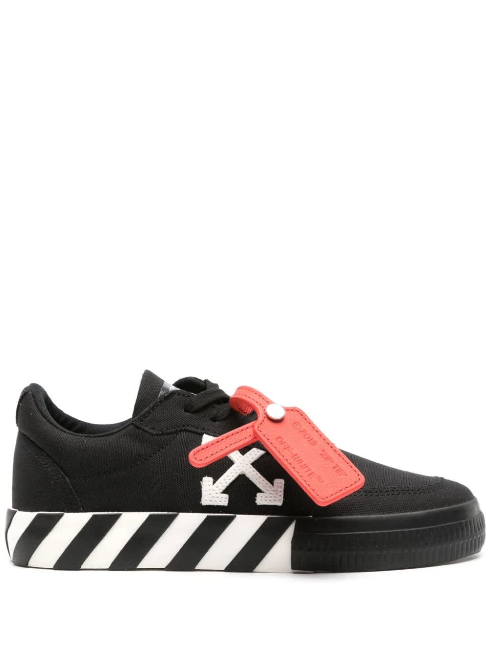 Off-white Black And White Vulcanized Low Sneakers