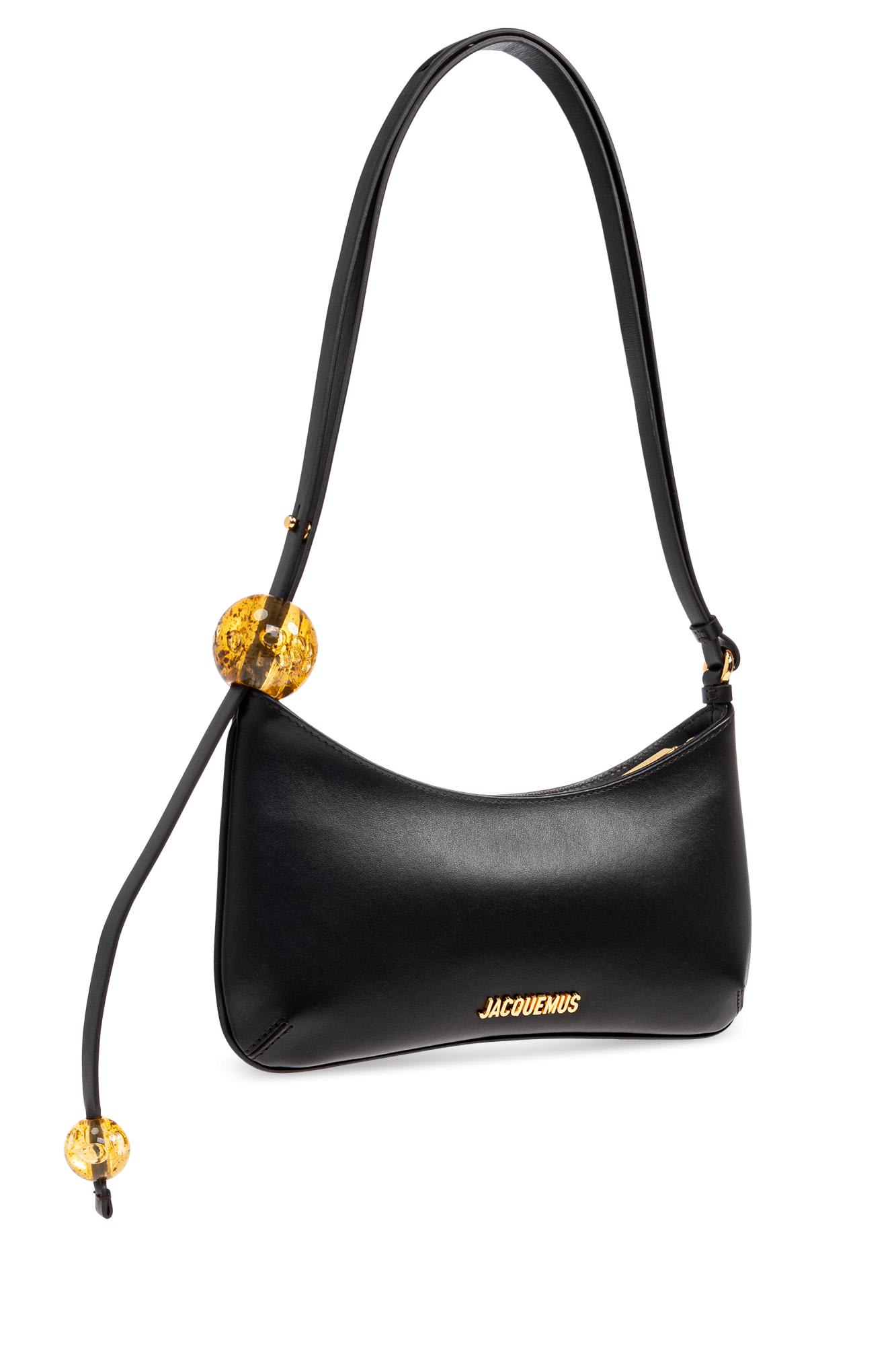 Jacquemus Women Black Top Zip Fastening Adjustable Shoulder Strap Internal Patch Pocket Contrast In Black