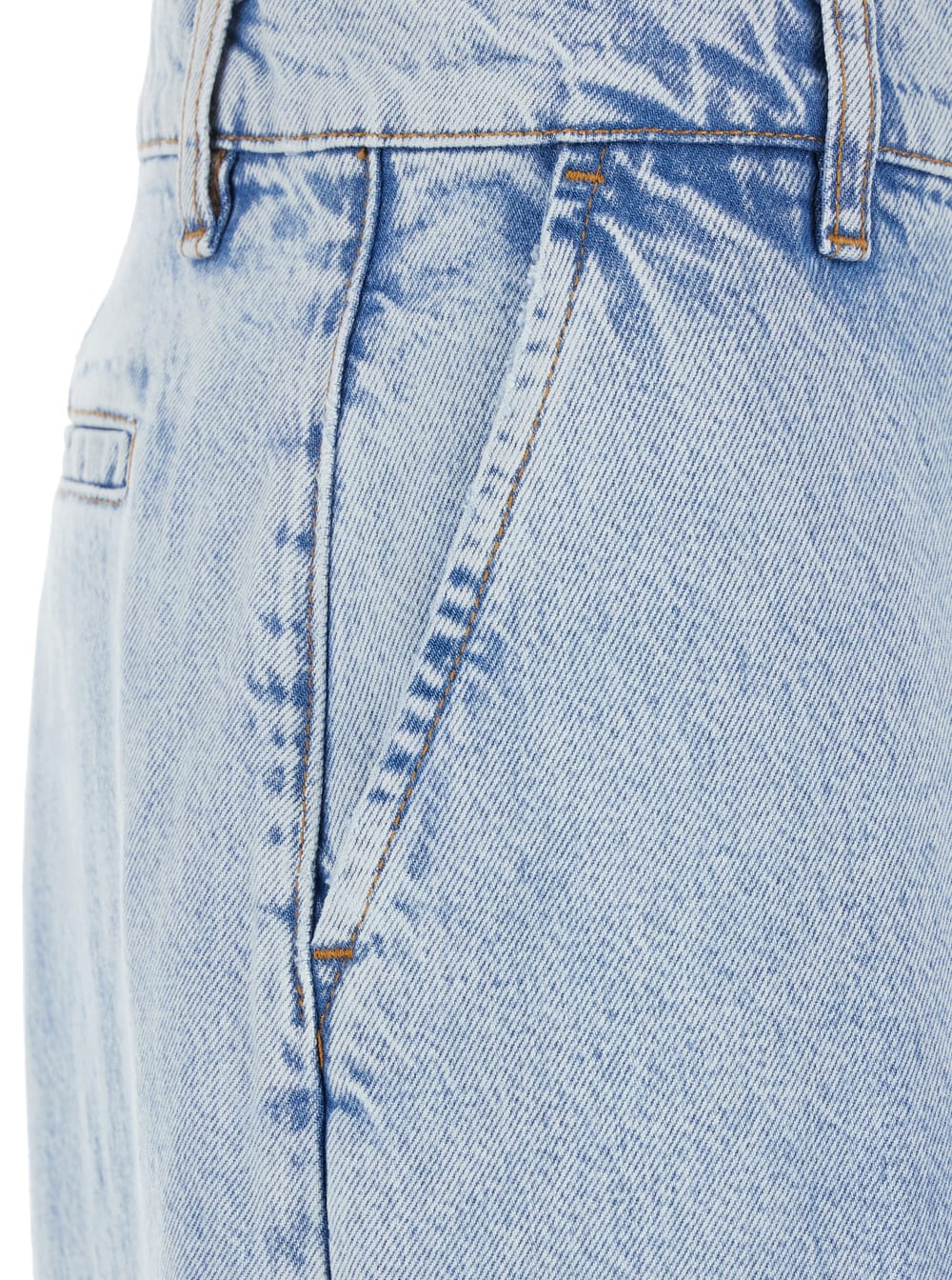 Frame Light Blue Wide Jeans In Light Blue