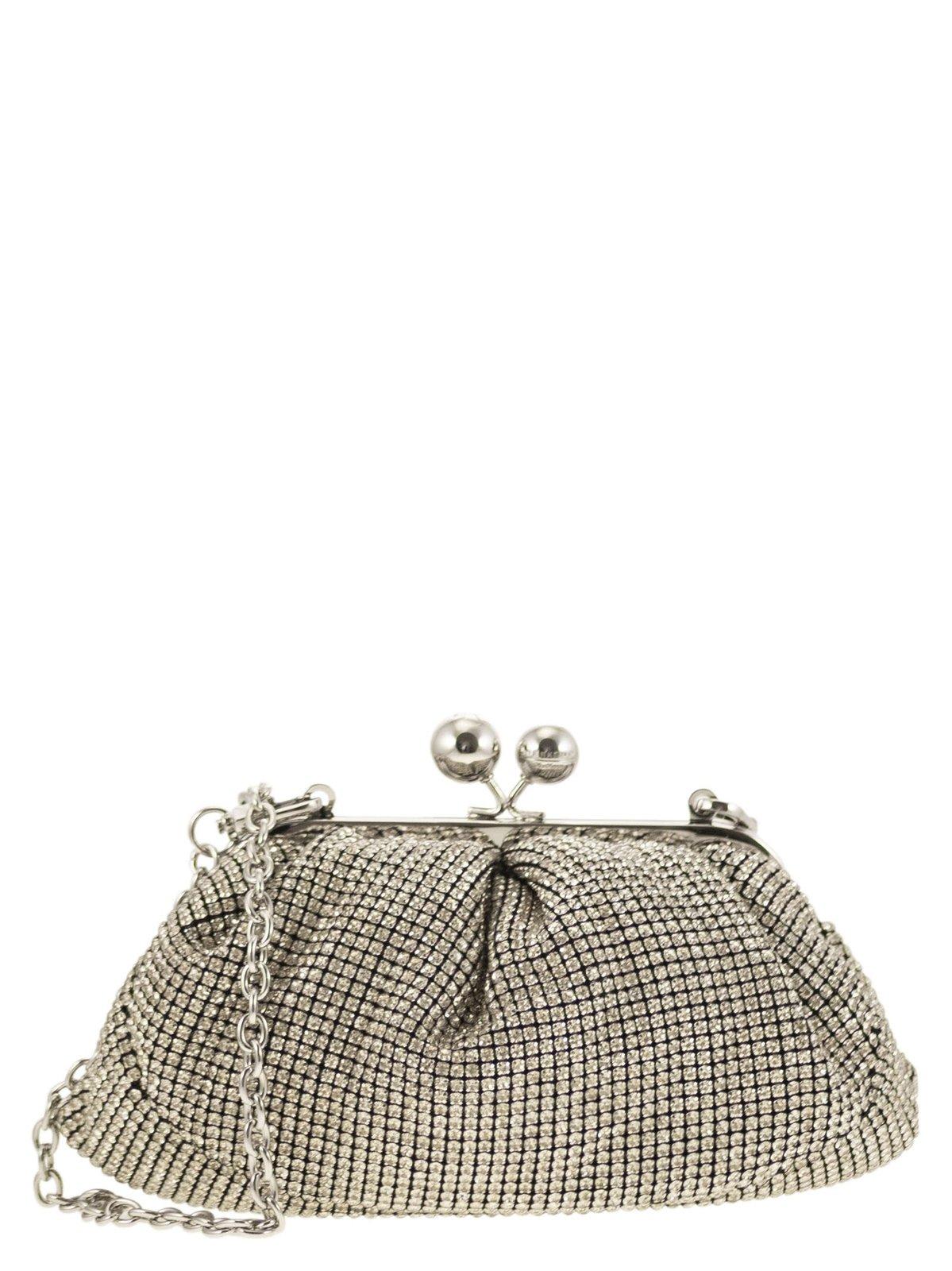 Shop Weekend Max Mara All-over Embellished Pasticcino Bag In White