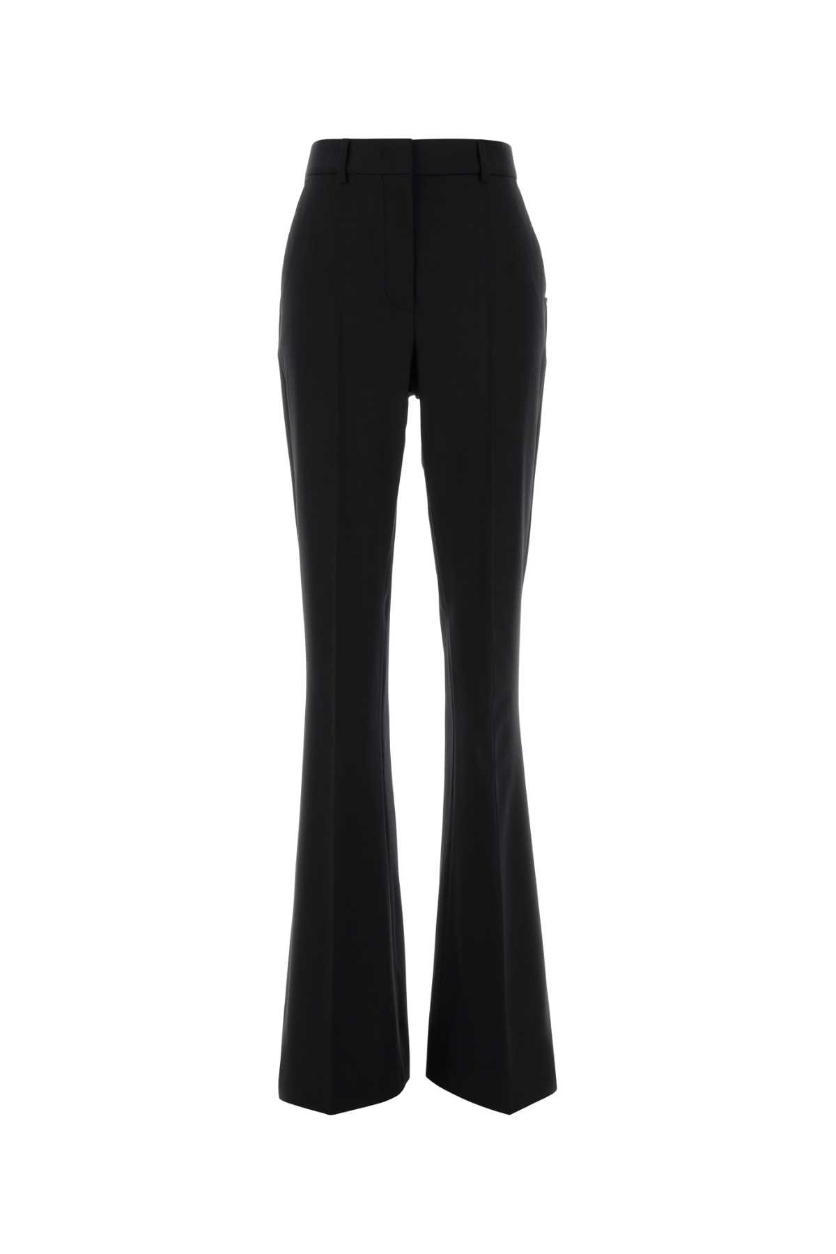 Sportmax Black Stretch Wool Febe Pant In Multi