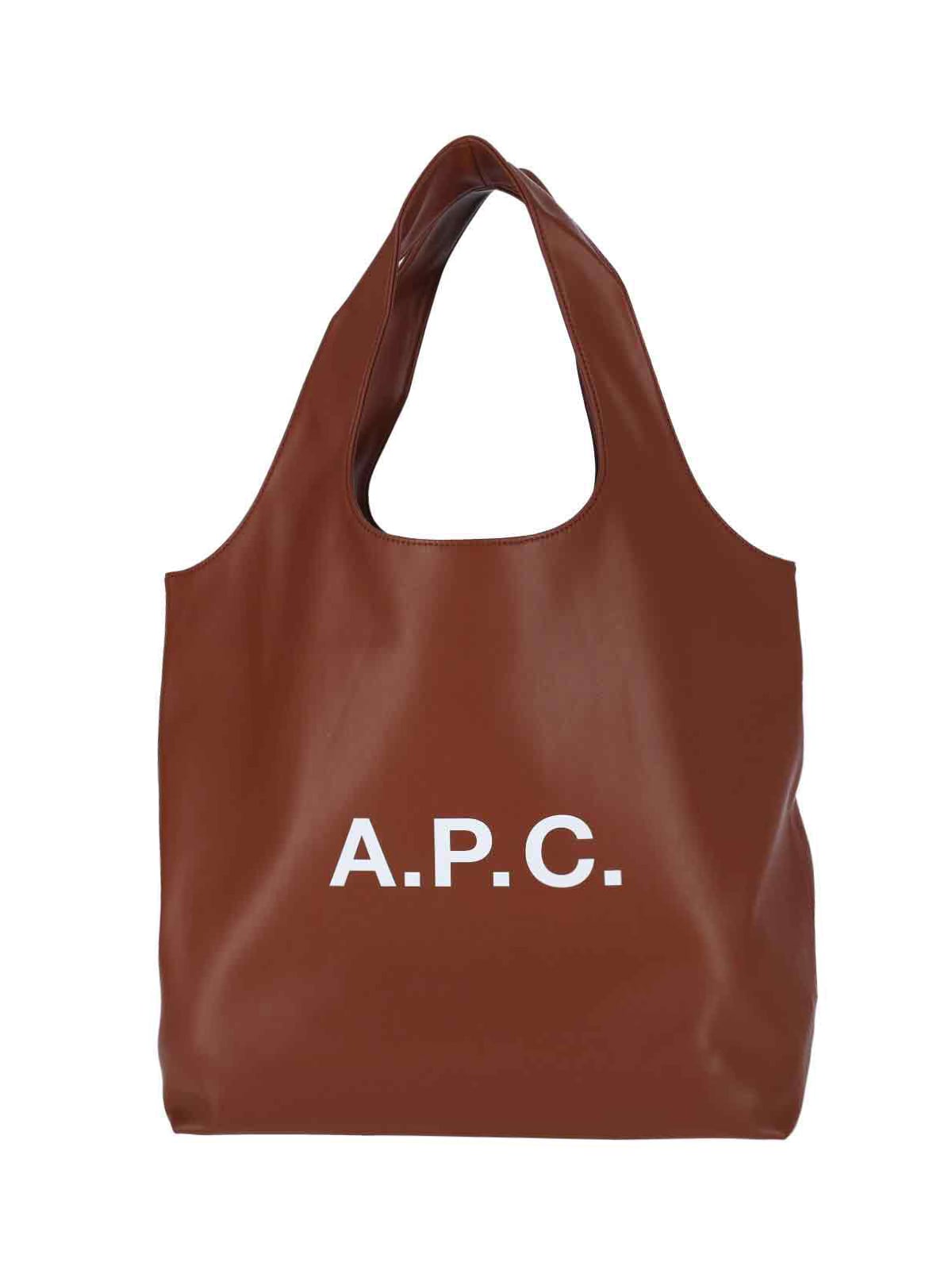 Apc Ninon Tote Bag In Brown
