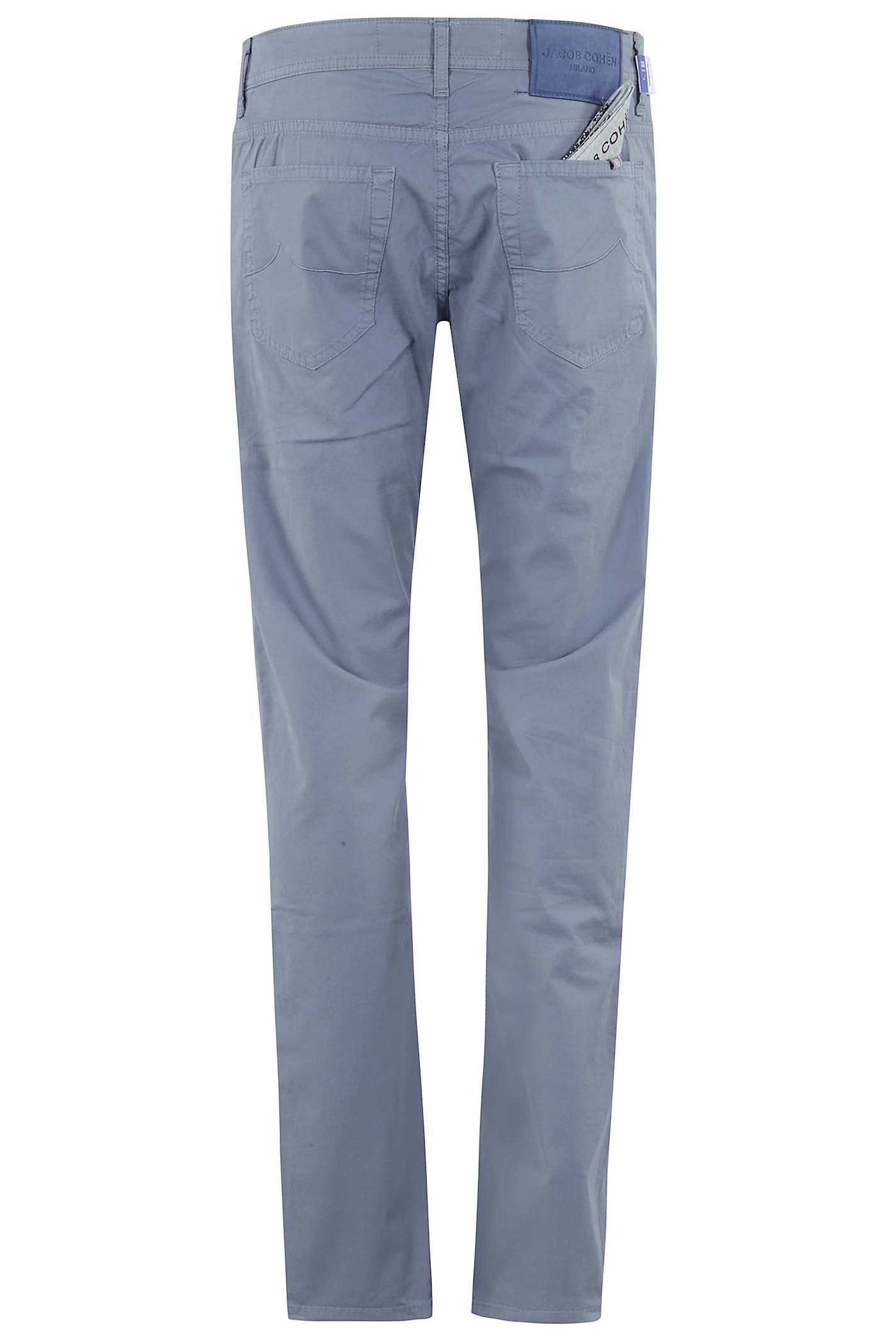 Jacob Cohen Tapered Pants In Stretch Gabardine In Avion