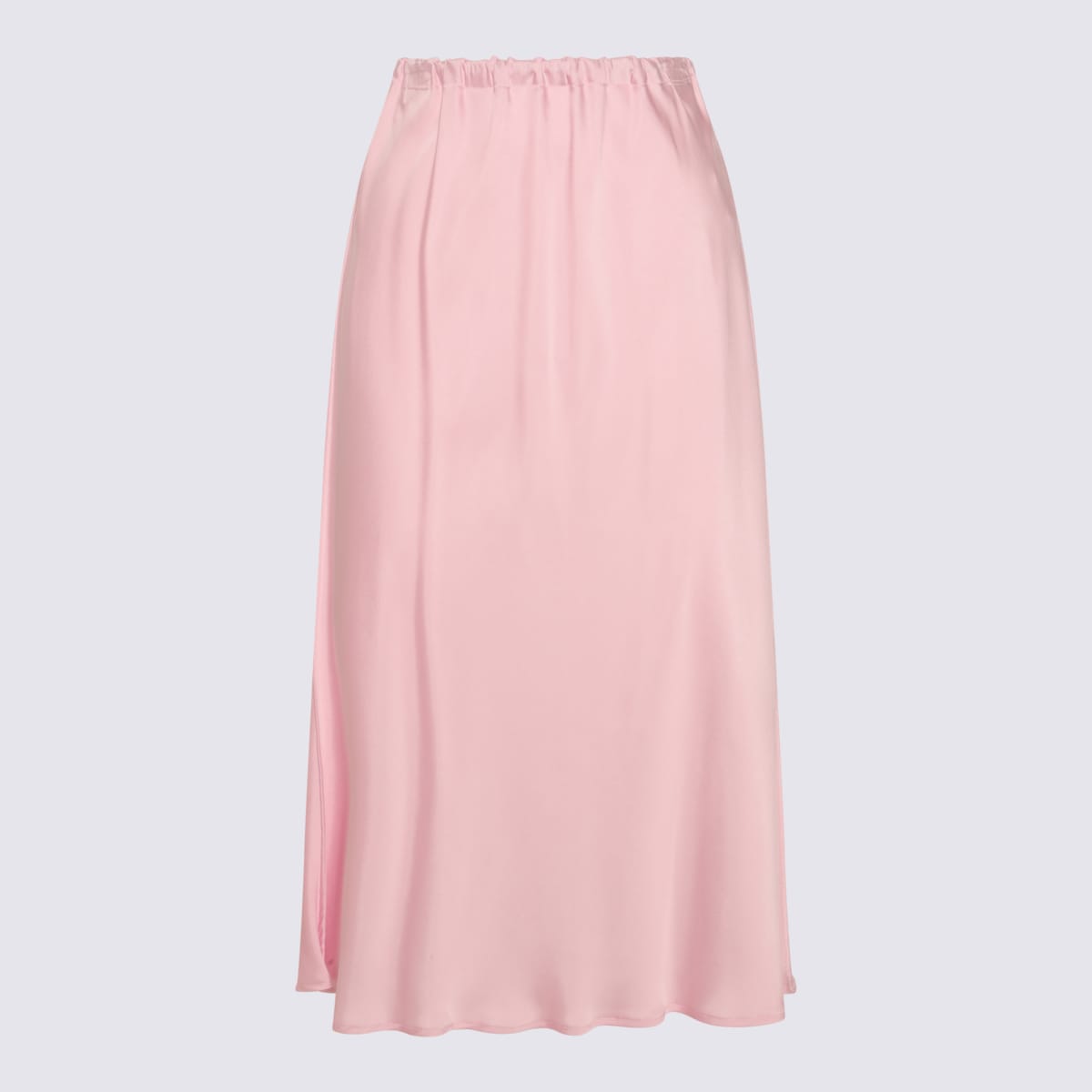 Shop Jil Sander Light Pink Viscose Skirt In Marshmallow
