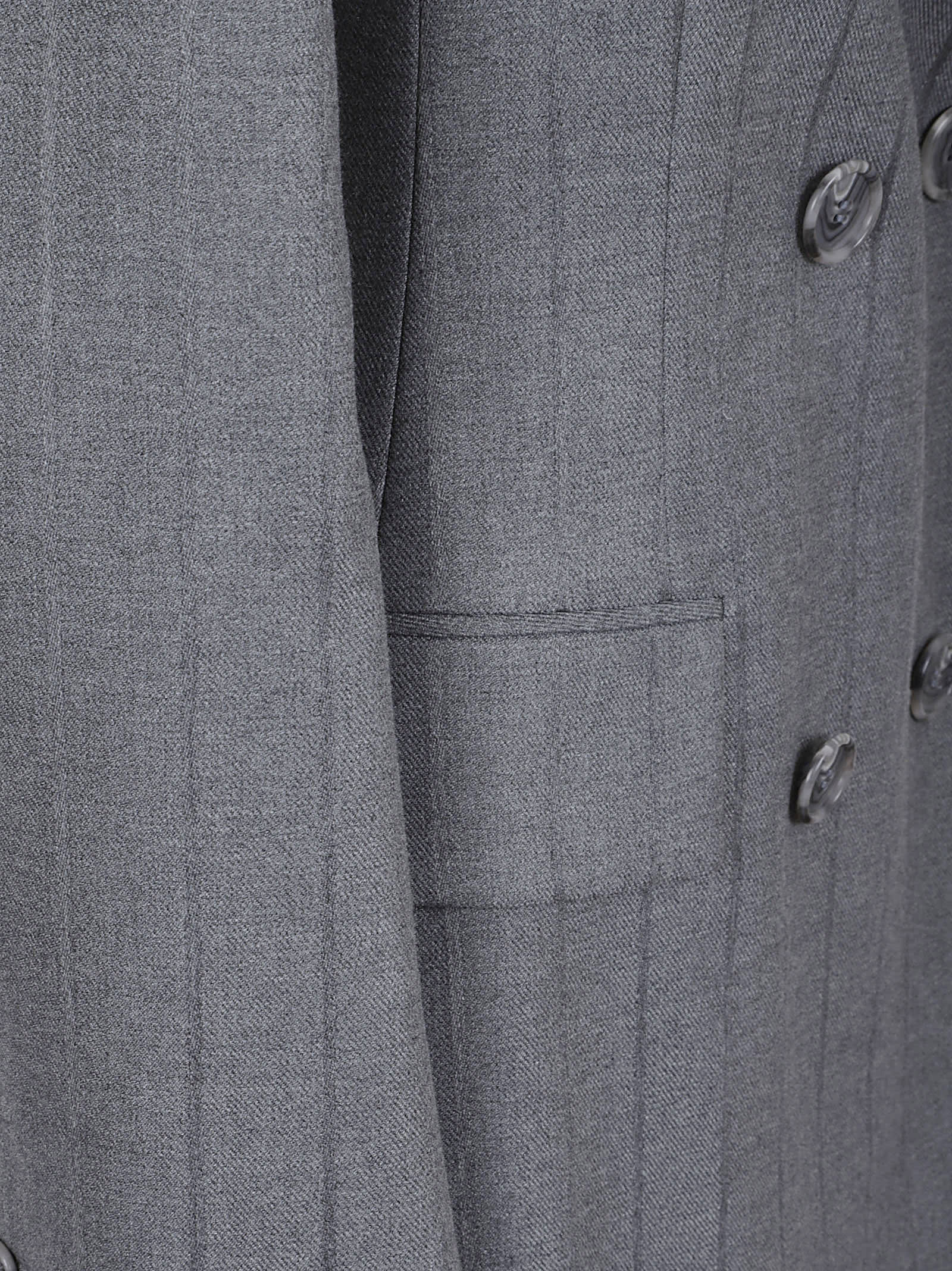 The Andamane Shannon - Double Breast Fitted Blazer In Gray