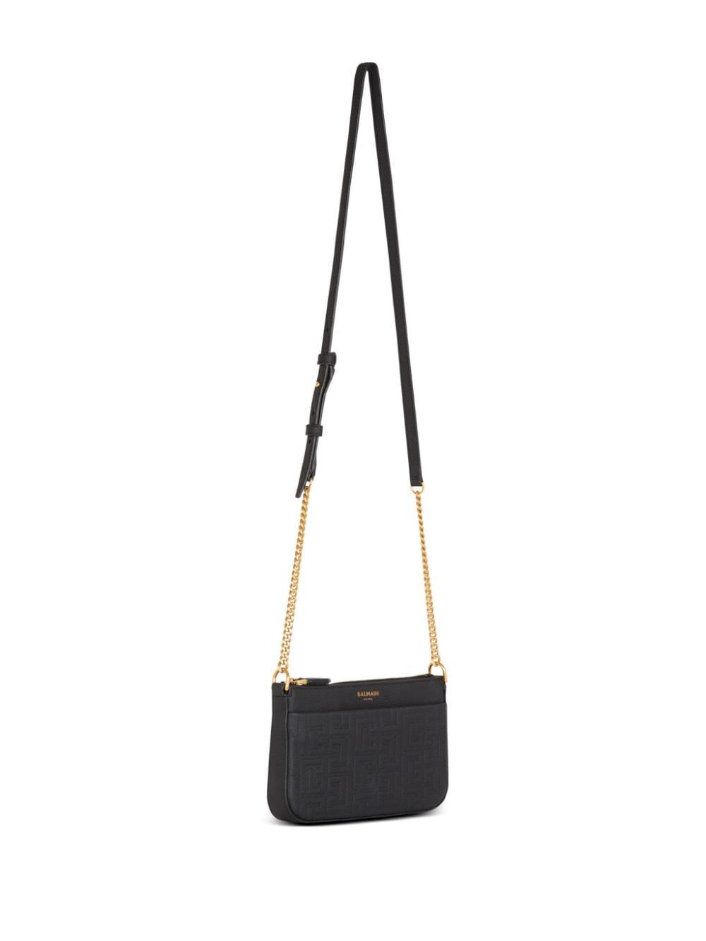 Shop Balmain Zip Mini Bag In Pa Noir