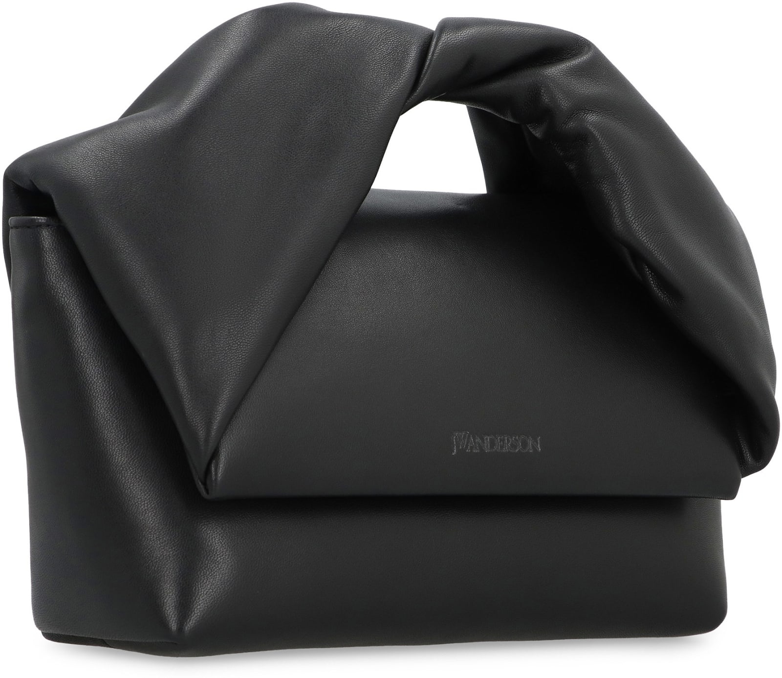 Shop Jw Anderson Twister Leather Handbag In Black