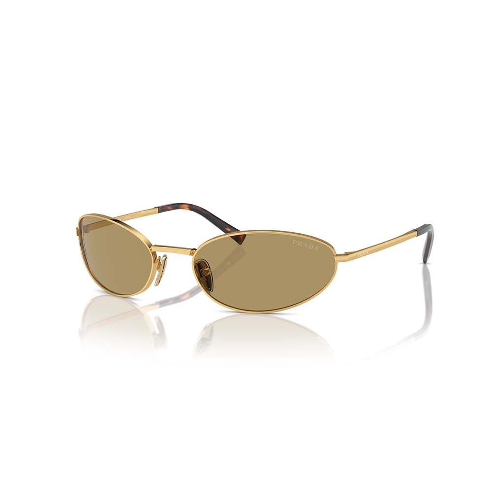 Shop Prada Sunglasses In Oro/verde