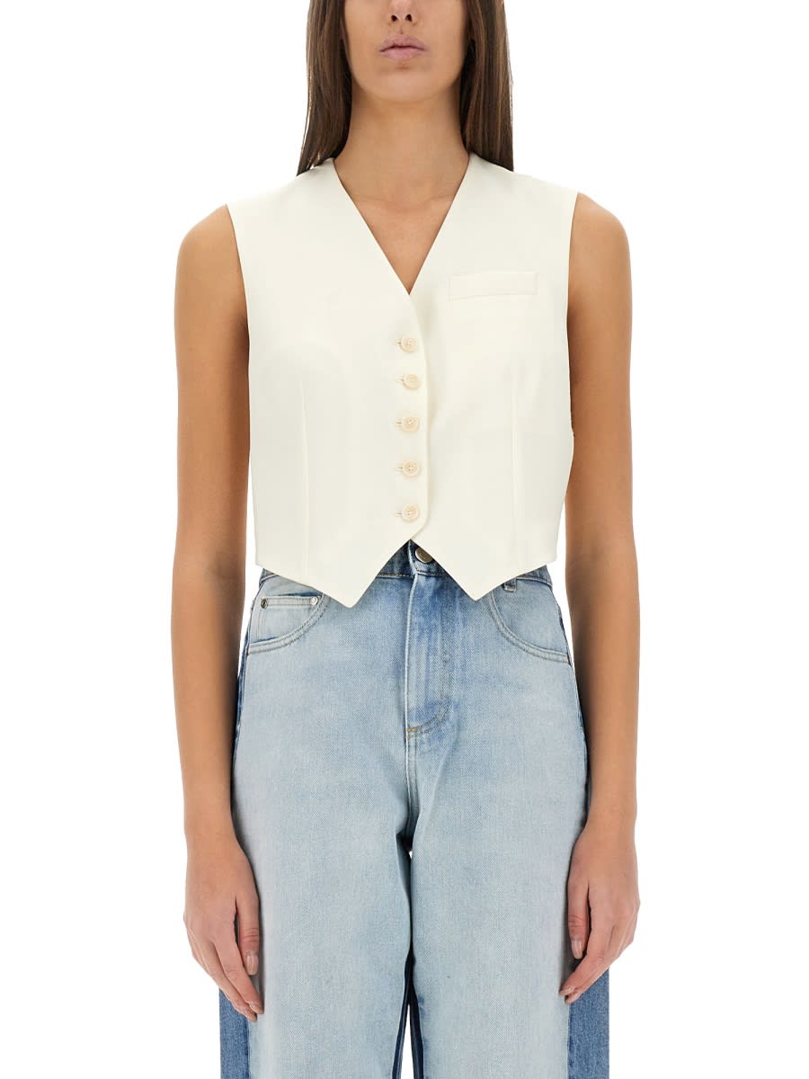 Wool Tailoring Short Vest