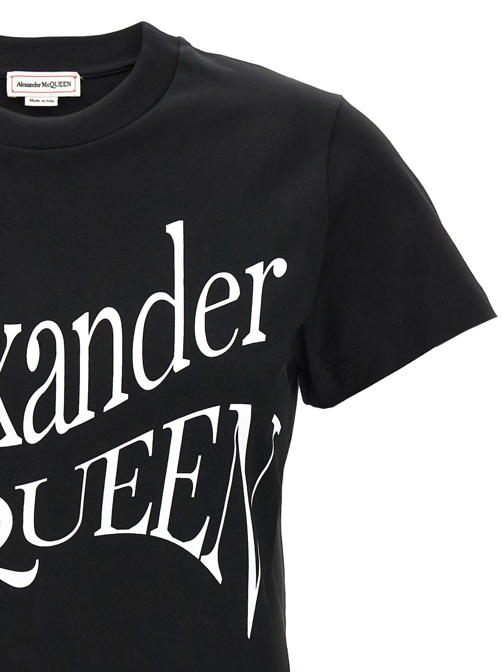 Shop Alexander Mcqueen Cut And Sew T-shirt In White/black