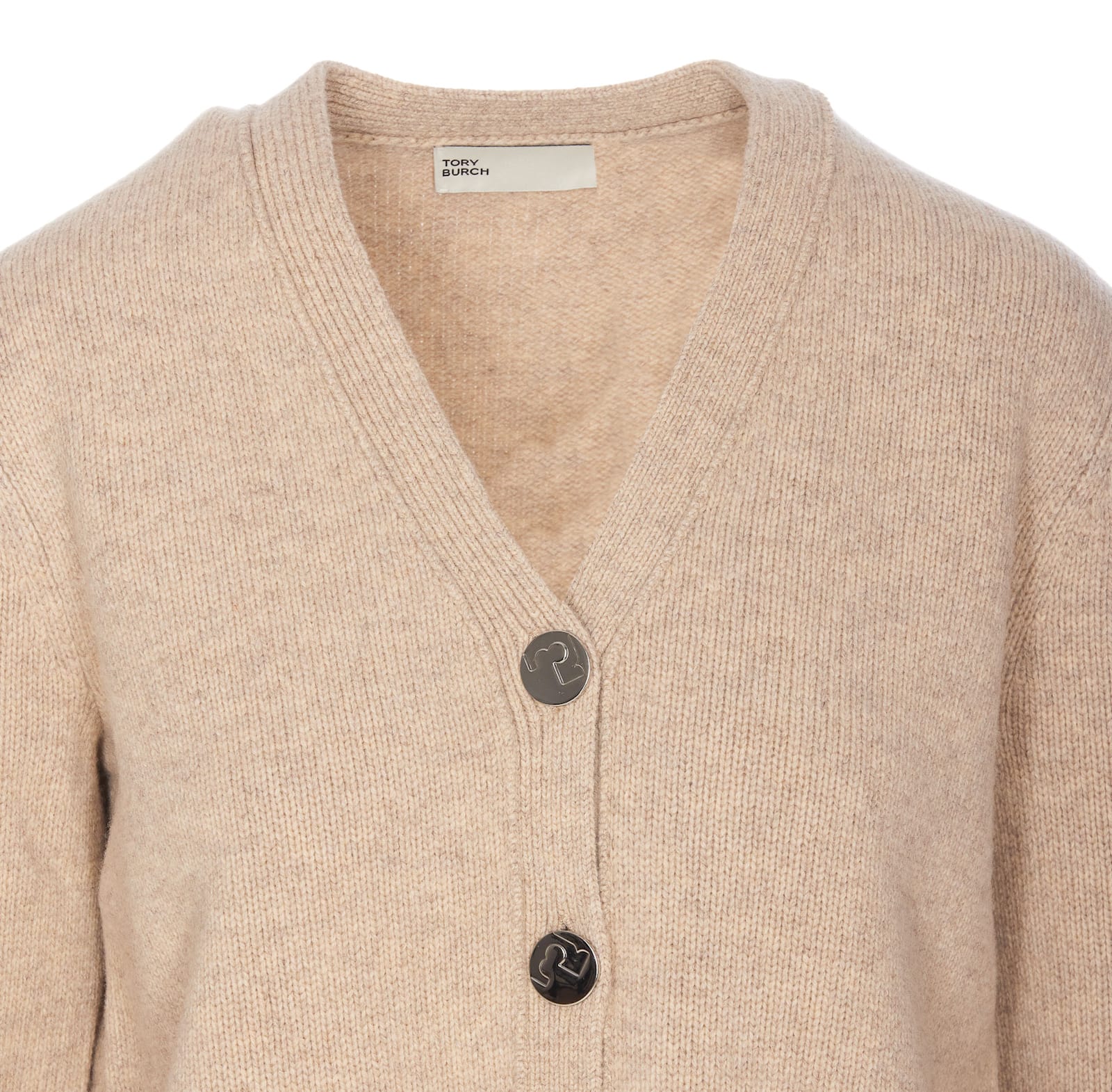 Shop Tory Burch Cardigan In Beige