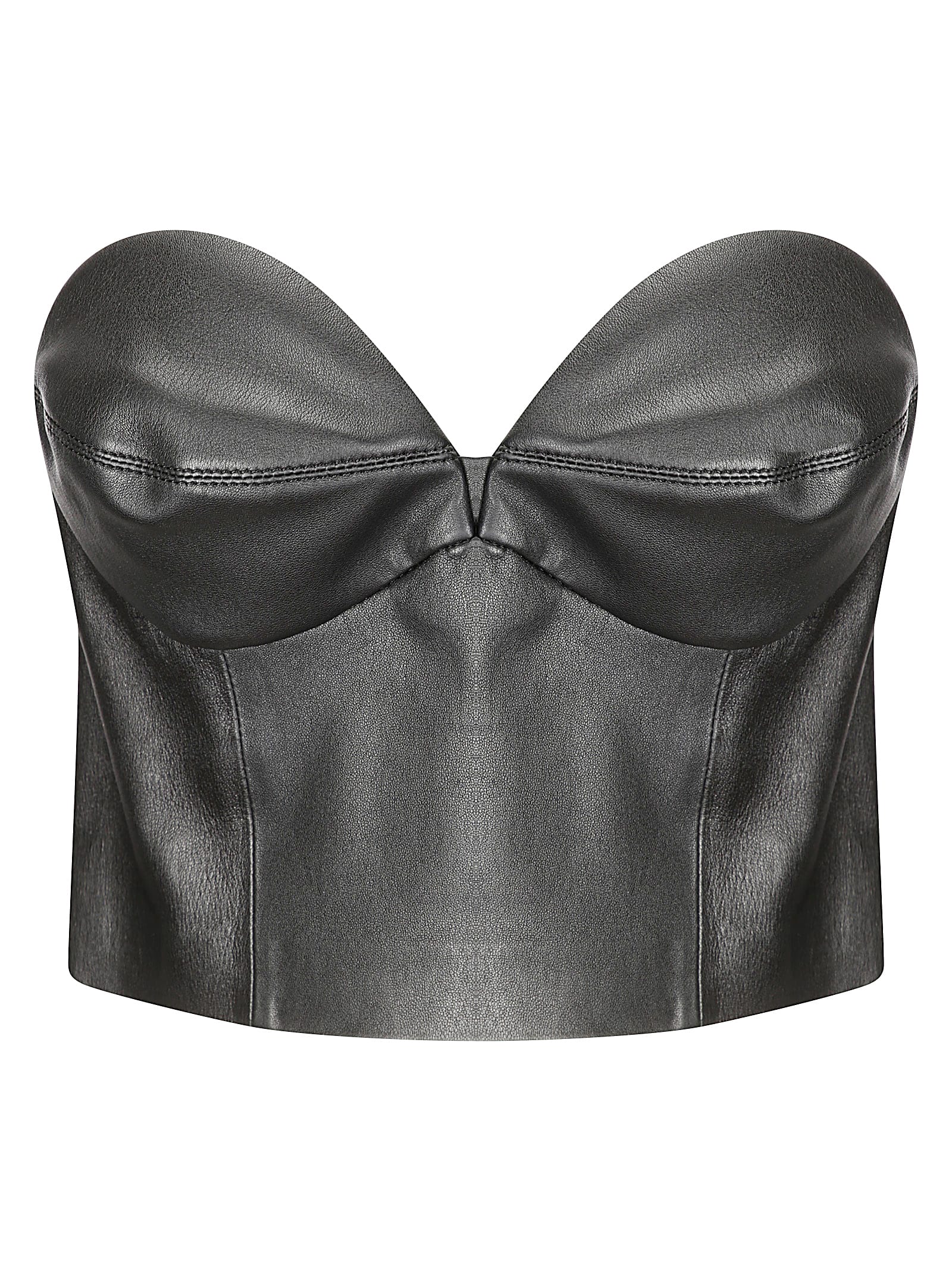 Leather Bustier Top