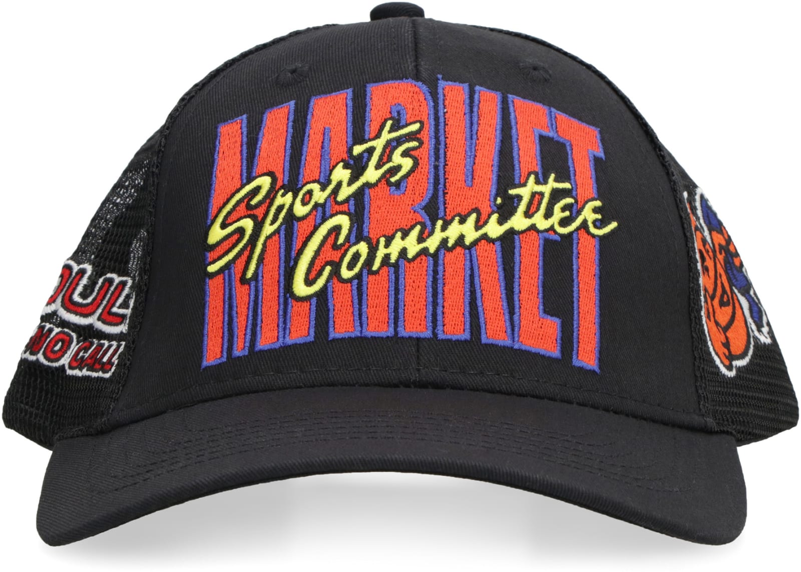Shop Market Embroidered Baseball Cap In Black
