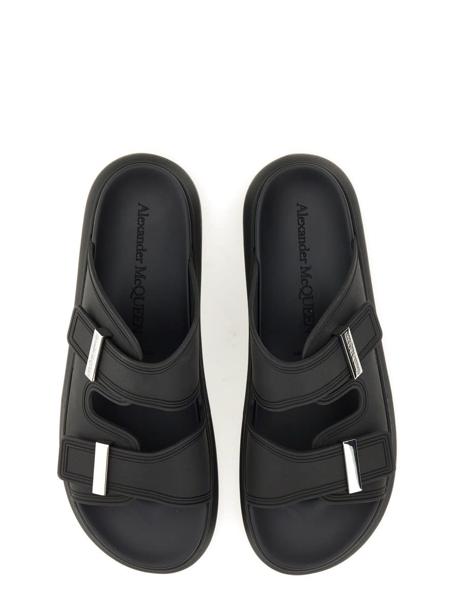 Shop Alexander Mcqueen Oversize Hybrid Sandal In Black