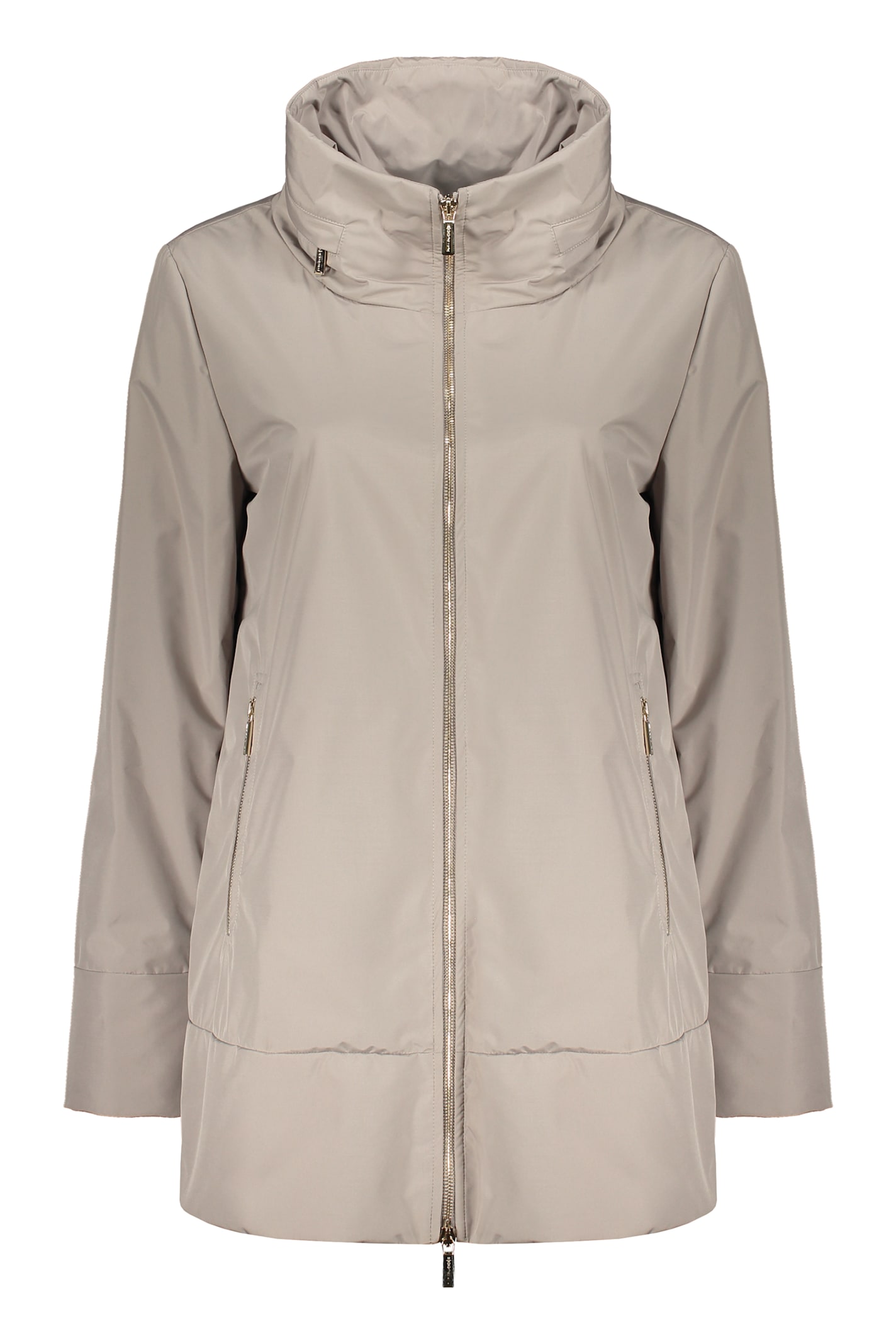 Moorer Waterproof Hooded Coat In Grey