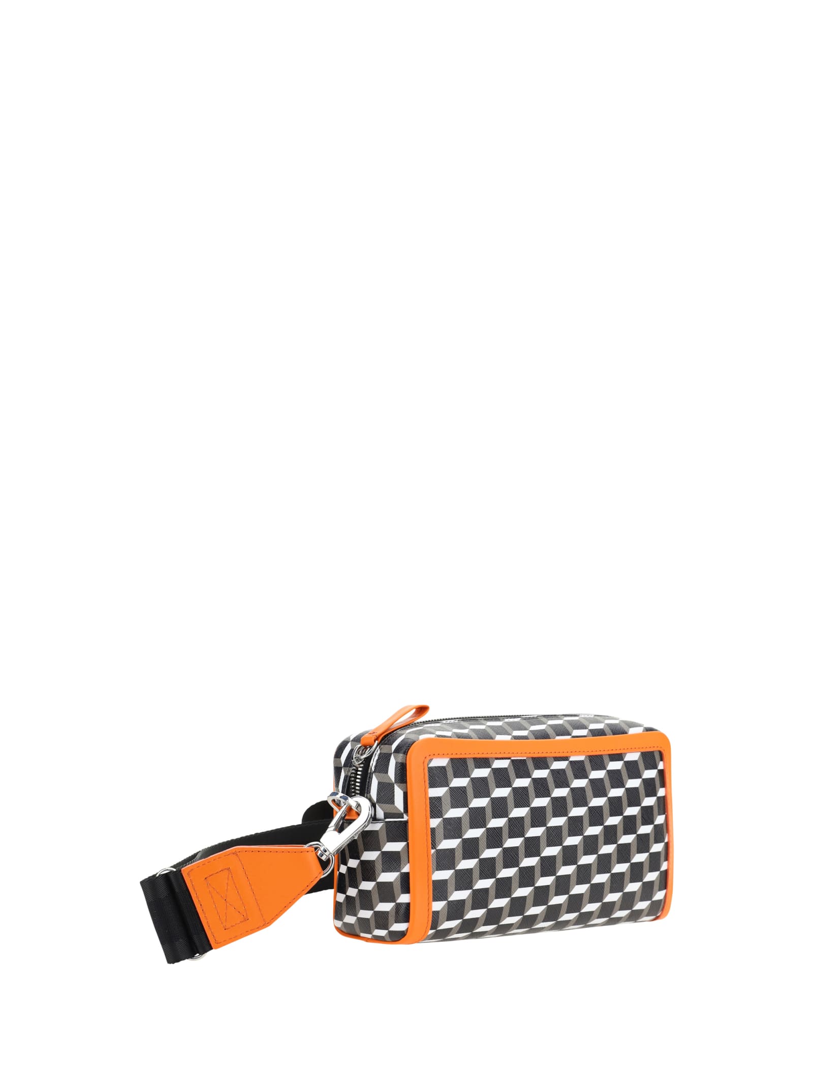 Shop Pierre Hardy Cube Box Shoulder Bag In Black/white/orange