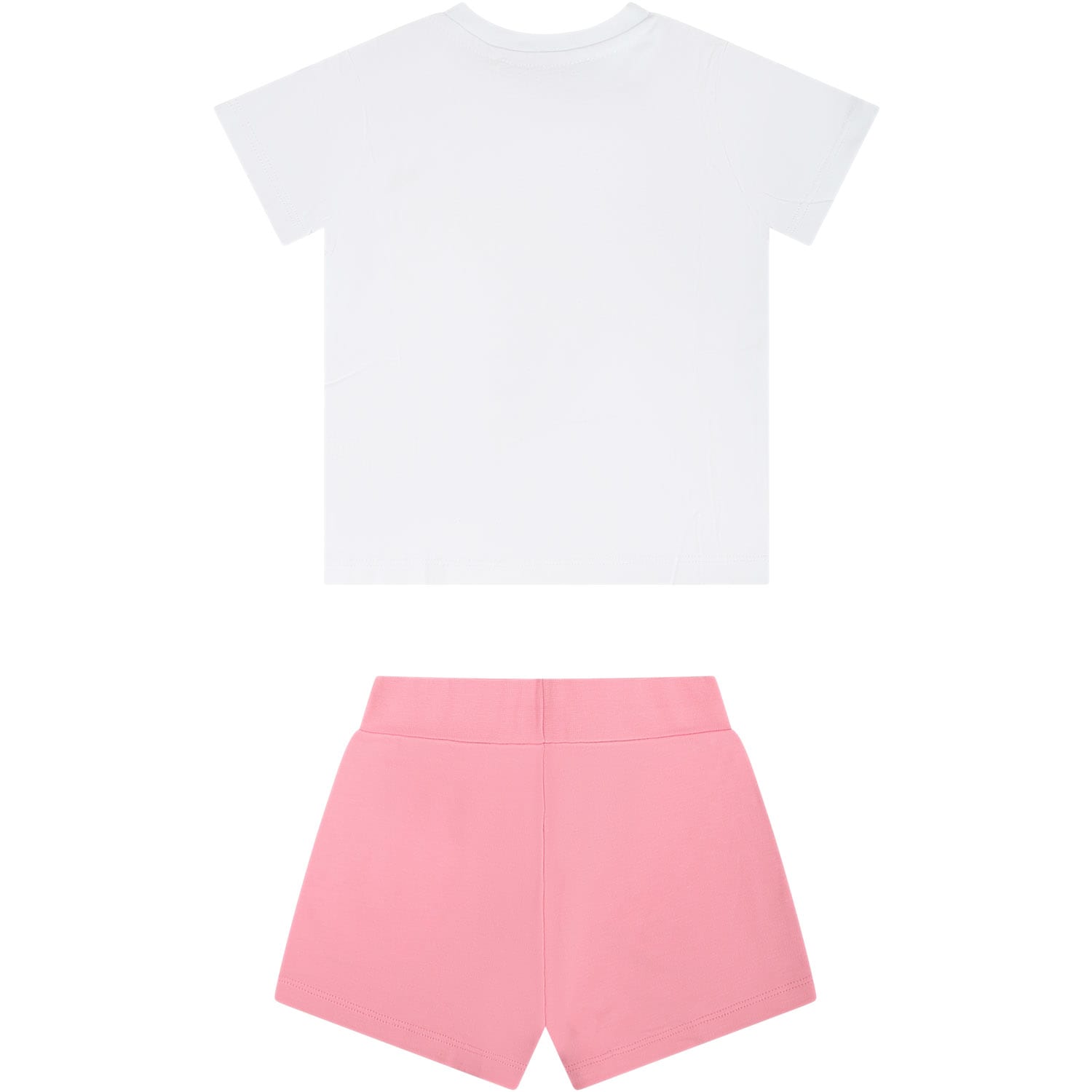 Shop Msgm Pink Set For Baby Girl With Logo