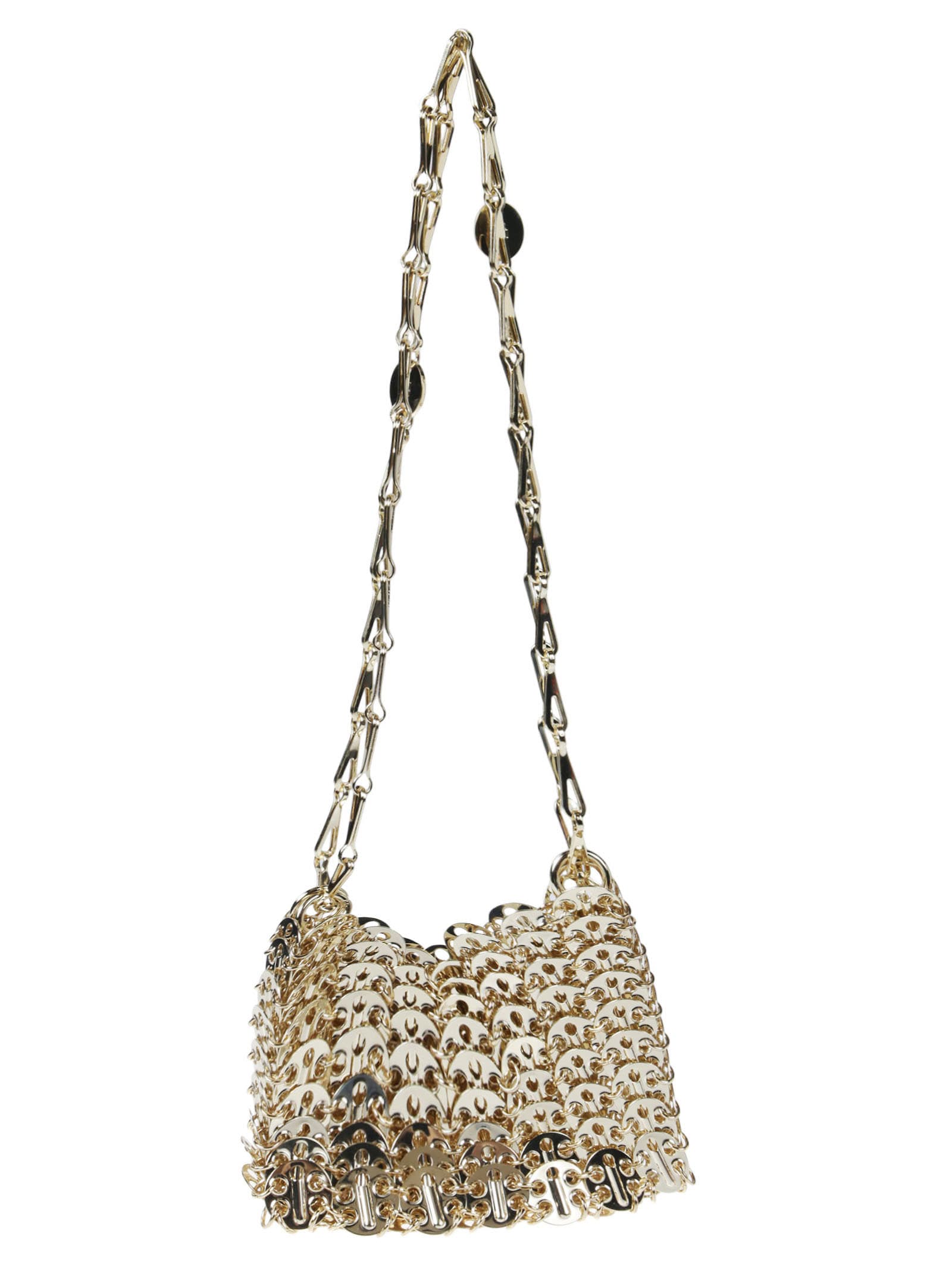 Shop Rabanne Iconic 1969 Nano Bag In Light Gold