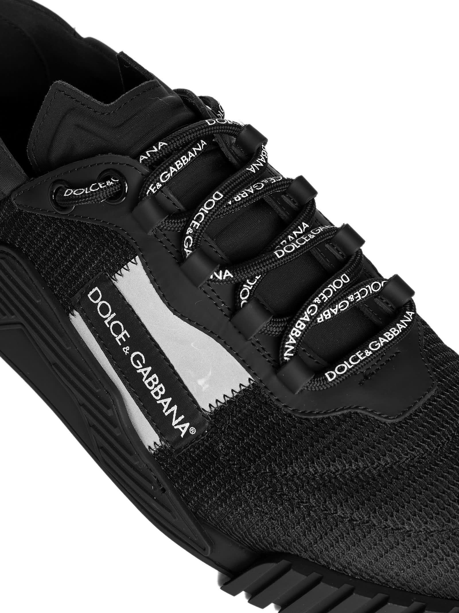 Shop Dolce & Gabbana Nylon Blend Ns1 Sneakers In Black