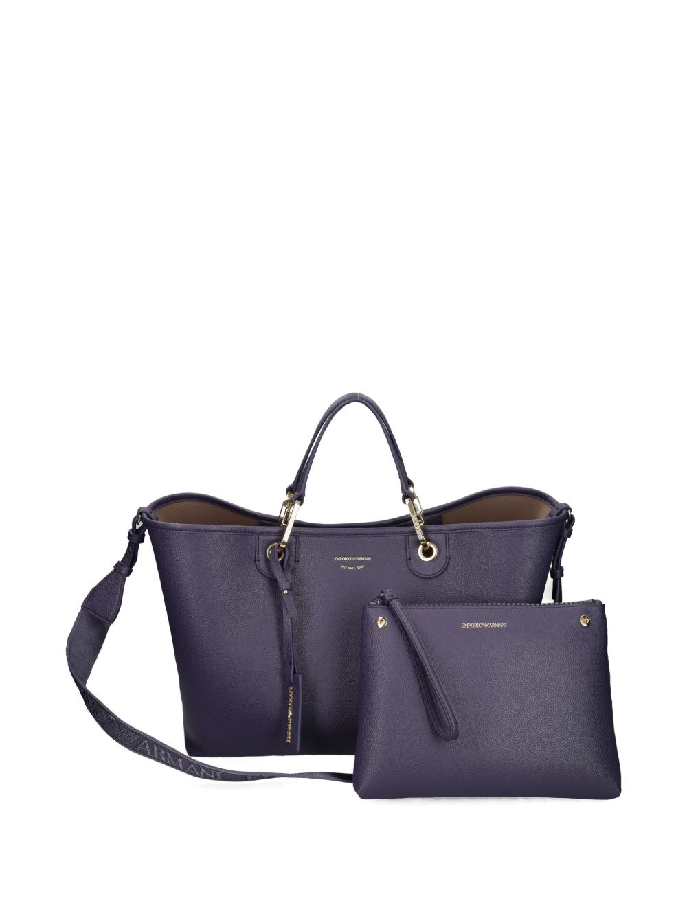 Emporio Armani Myea Medium Shopping Bag In Purple