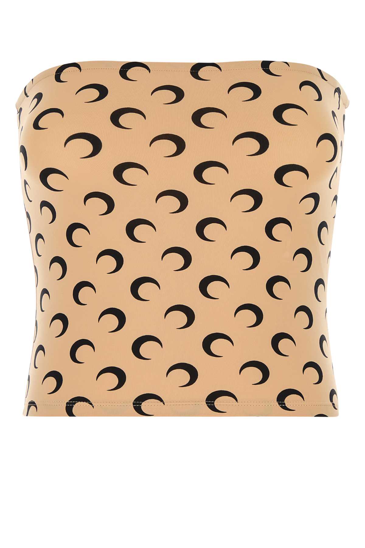 Marine Serre Printed Stretch Nylon Crop Top In Multi