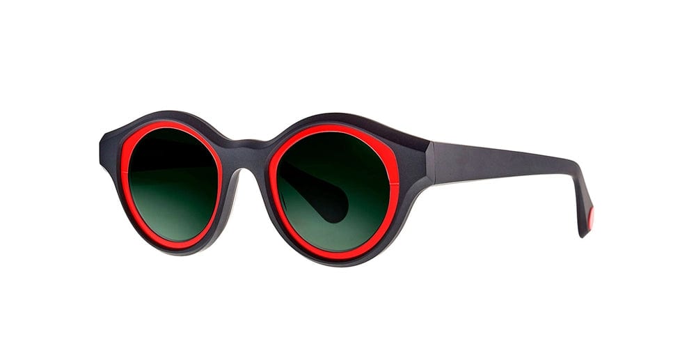 Shop Theo Eyewear Mille+94 - 6 Sunglasses In Black/red