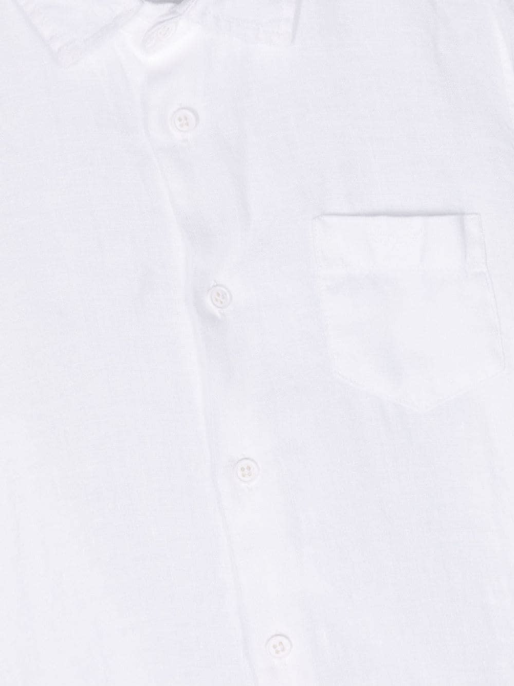 Shop Il Gufo White Linen Shirt With Pocket In Bianco
