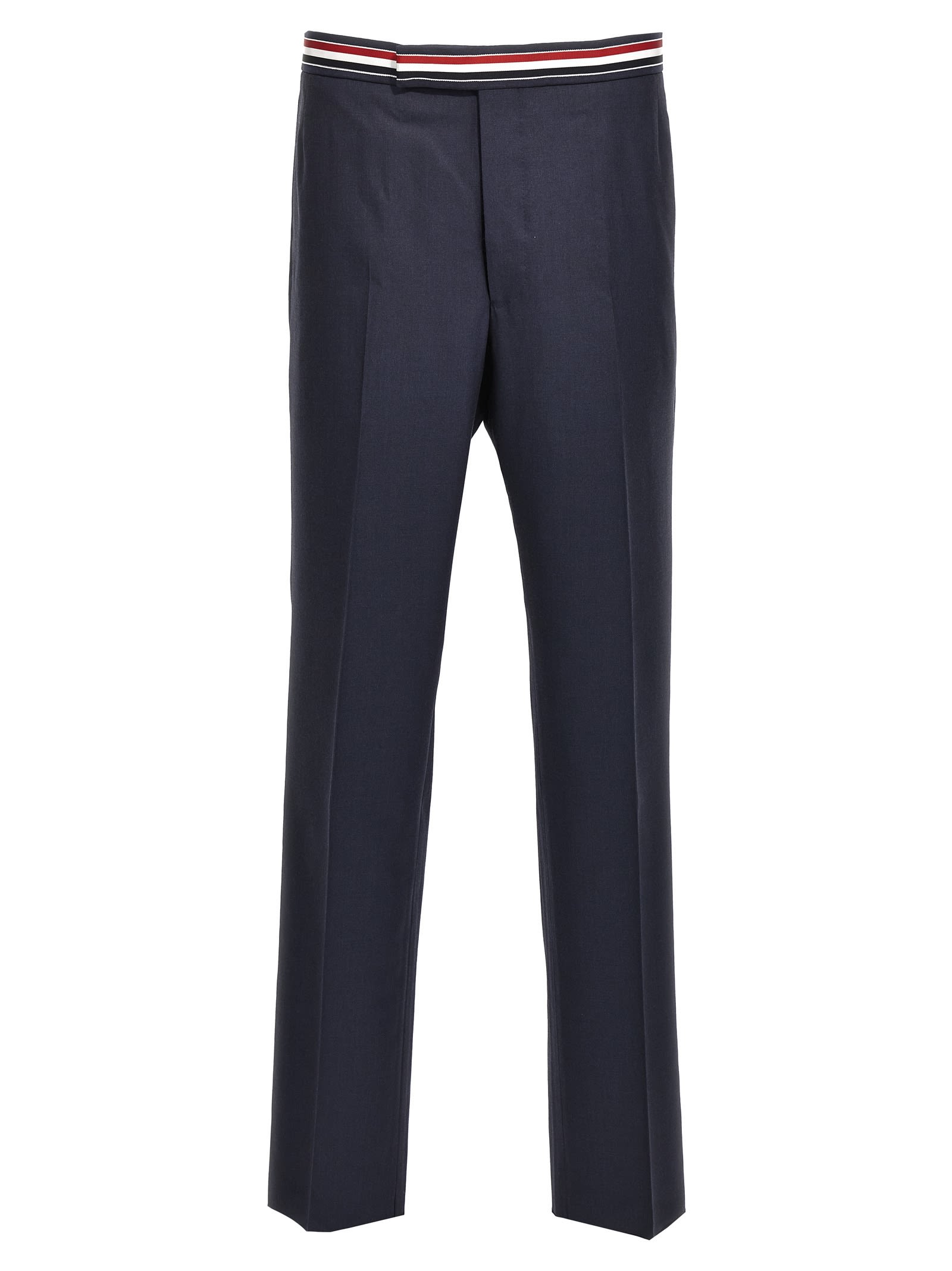 Shop Thom Browne Rwb Pants In Blue