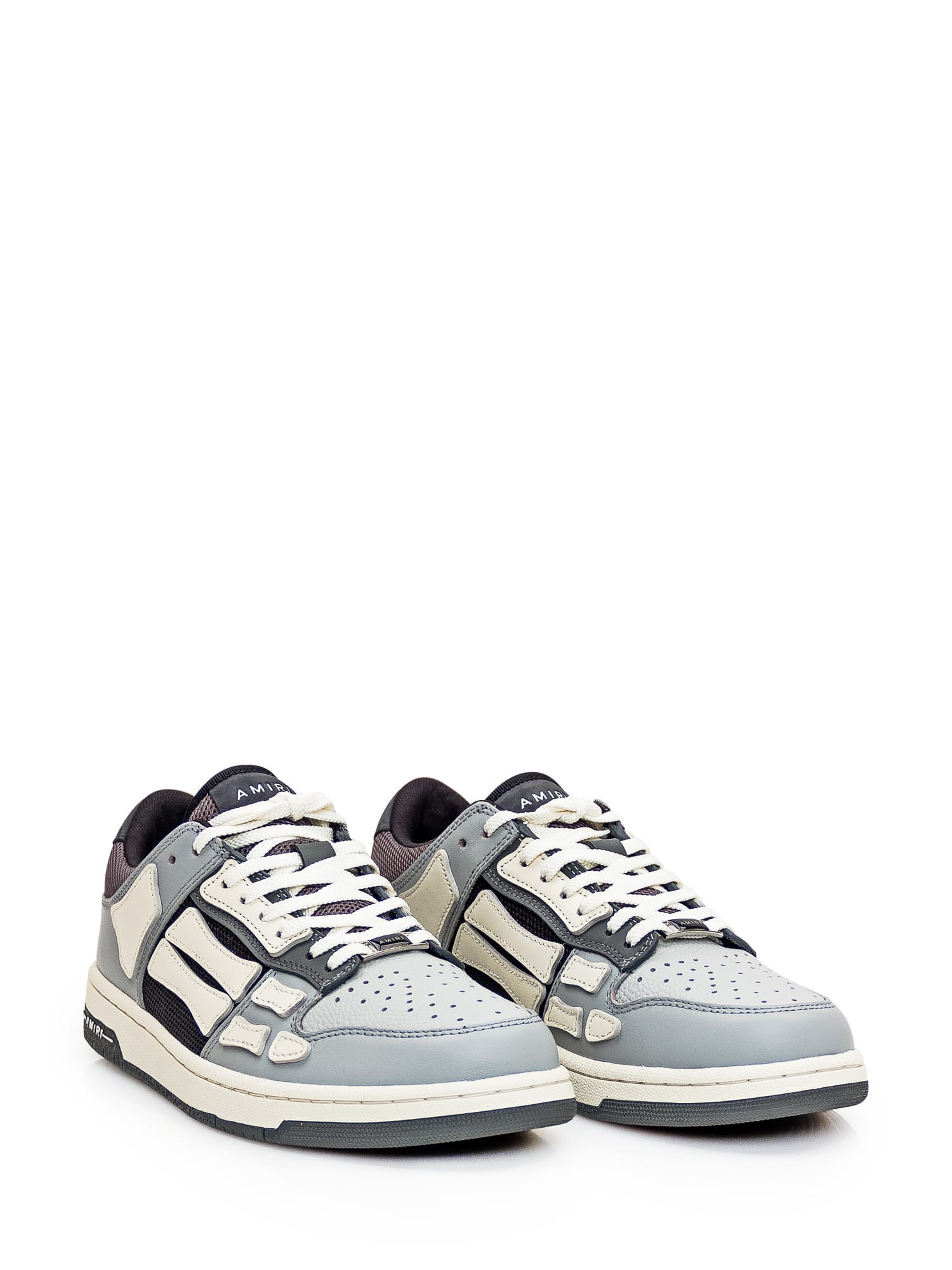 Shop Amiri Skel Top Low Sneaker In Grey