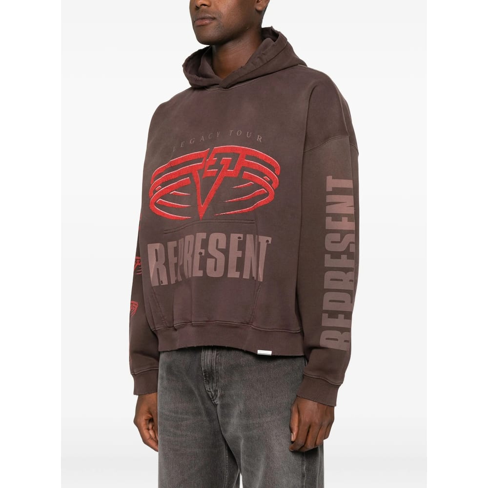 Represent Reversible Living Legacy Tour Sweatshirt In Black In Brown