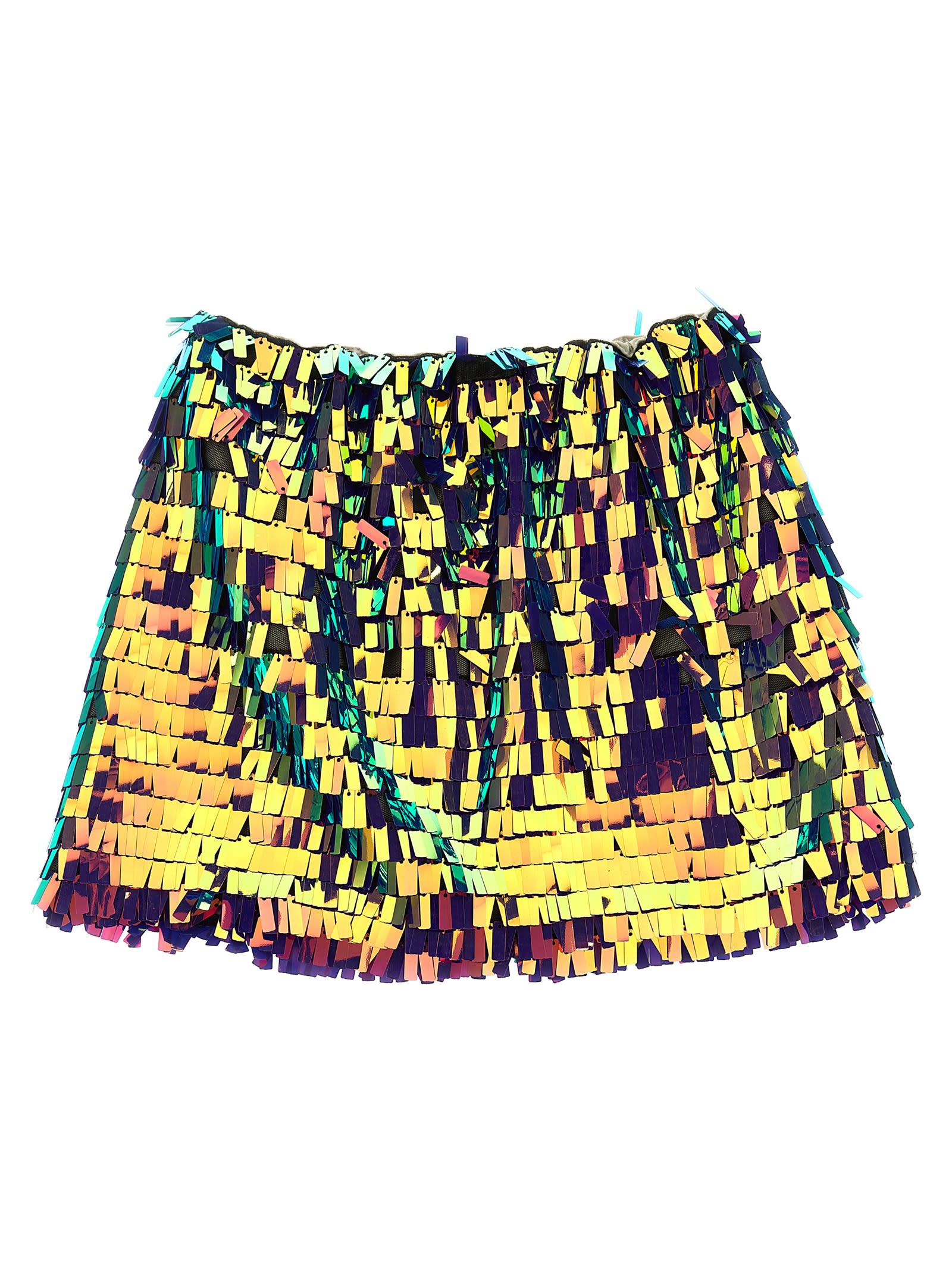 Douuod Kids' Sequin Miniskirt In Multicolor