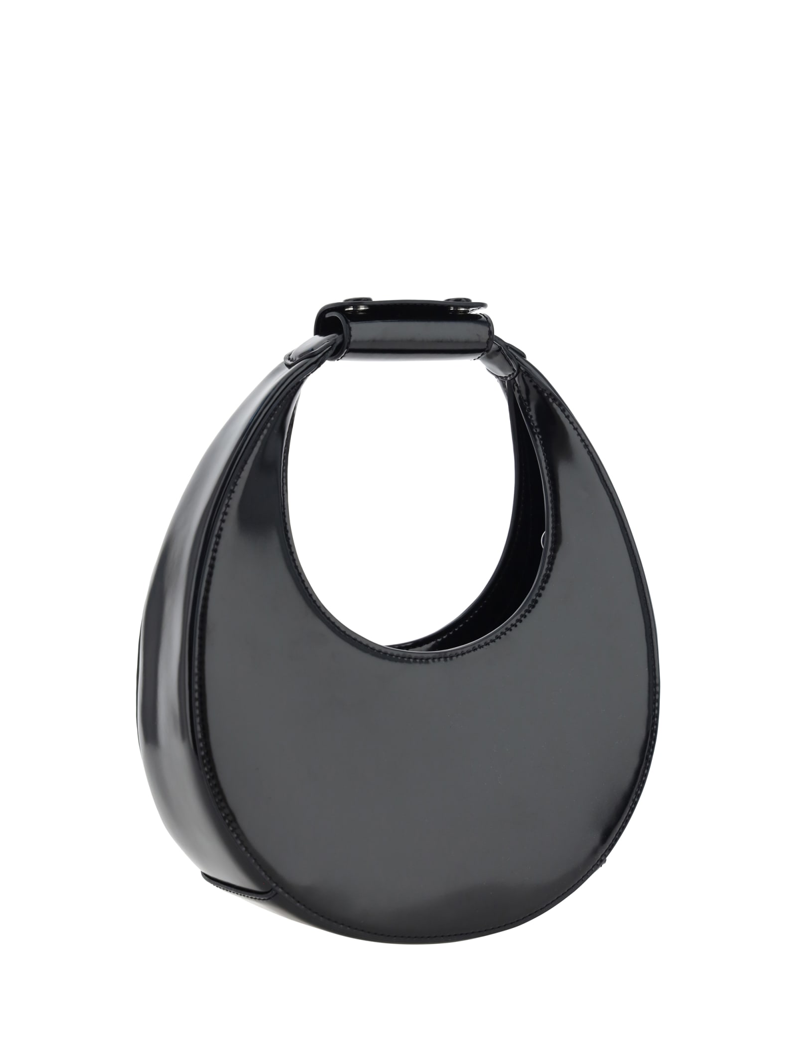 Shop Staud Mini Moon Handbag In Black