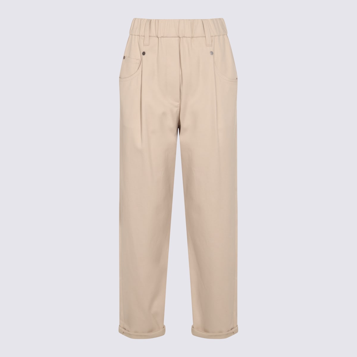 Brunello Cucinelli Beige Cotton Pants