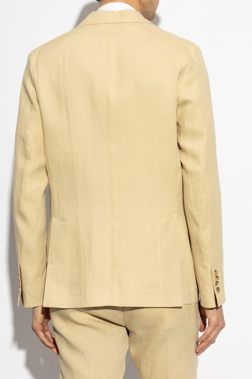 Shop Paul Smith Linen Blazer In Beige