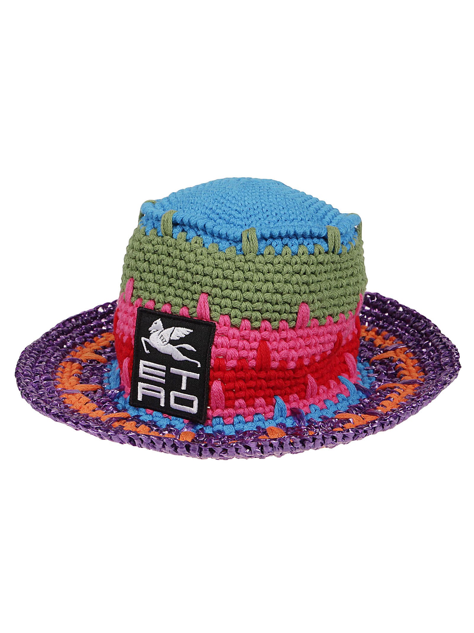 Etro Crochet Logo Patch Hat