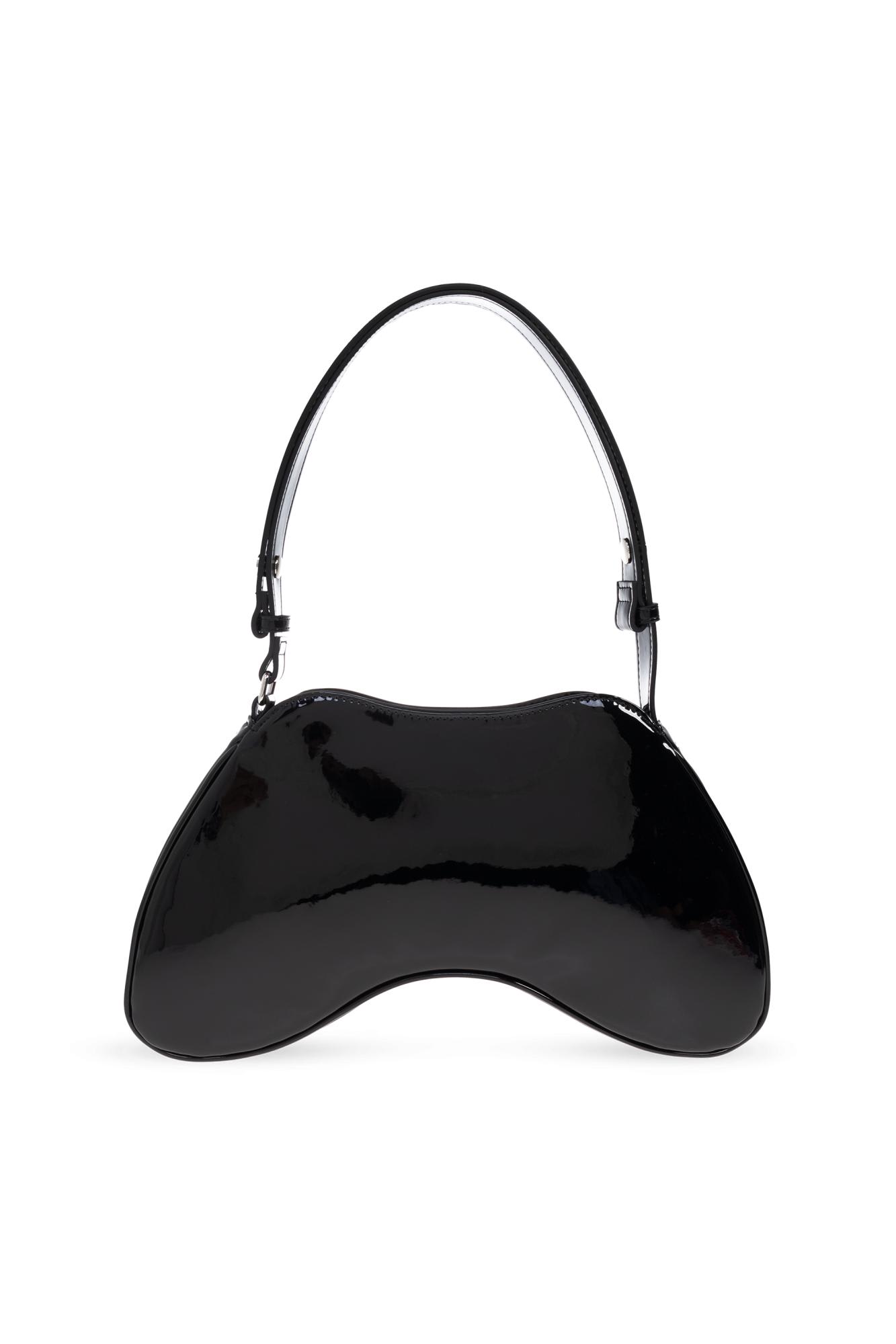 Diesel Play-glossy Shoulder Bag In Black