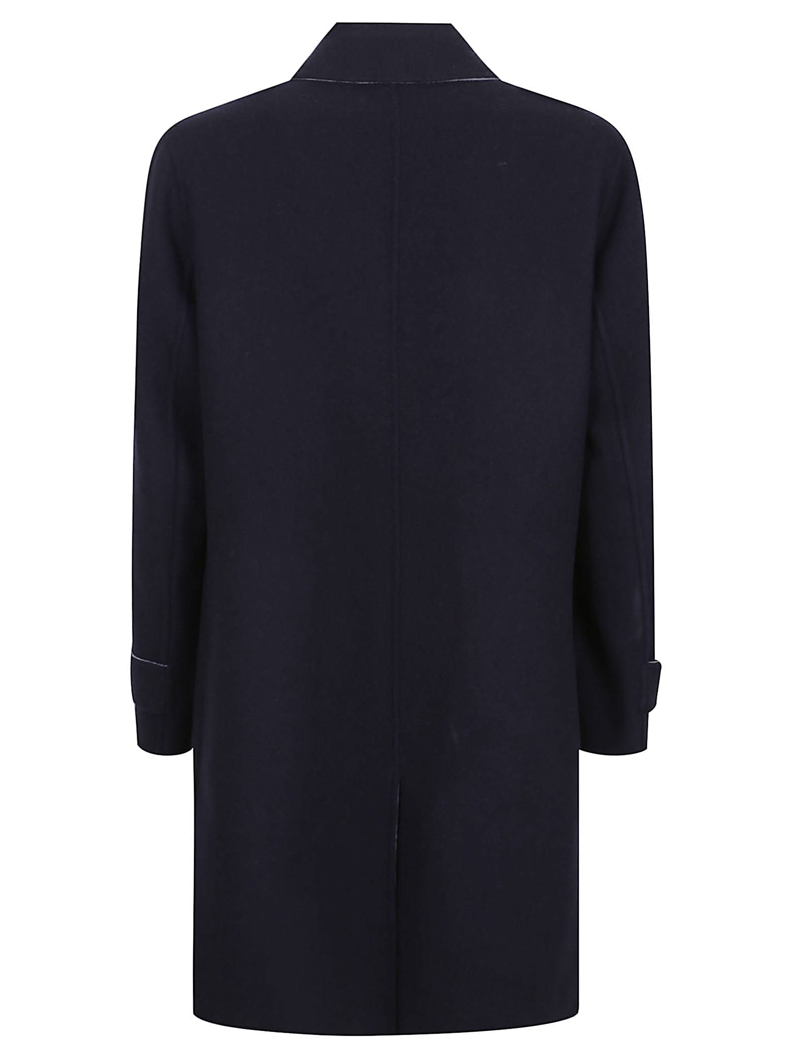 Eleventy Reversible Coat With Back Vent Detail In Blue