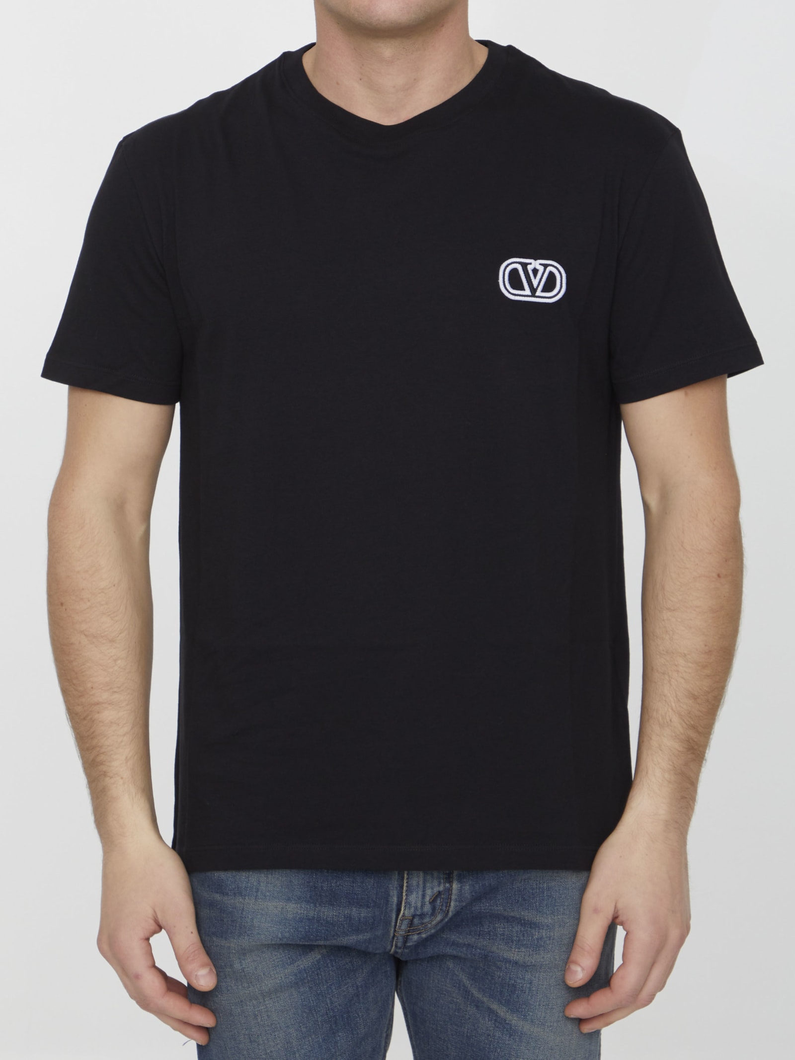 Valentino Vlogo T-shirt In Black