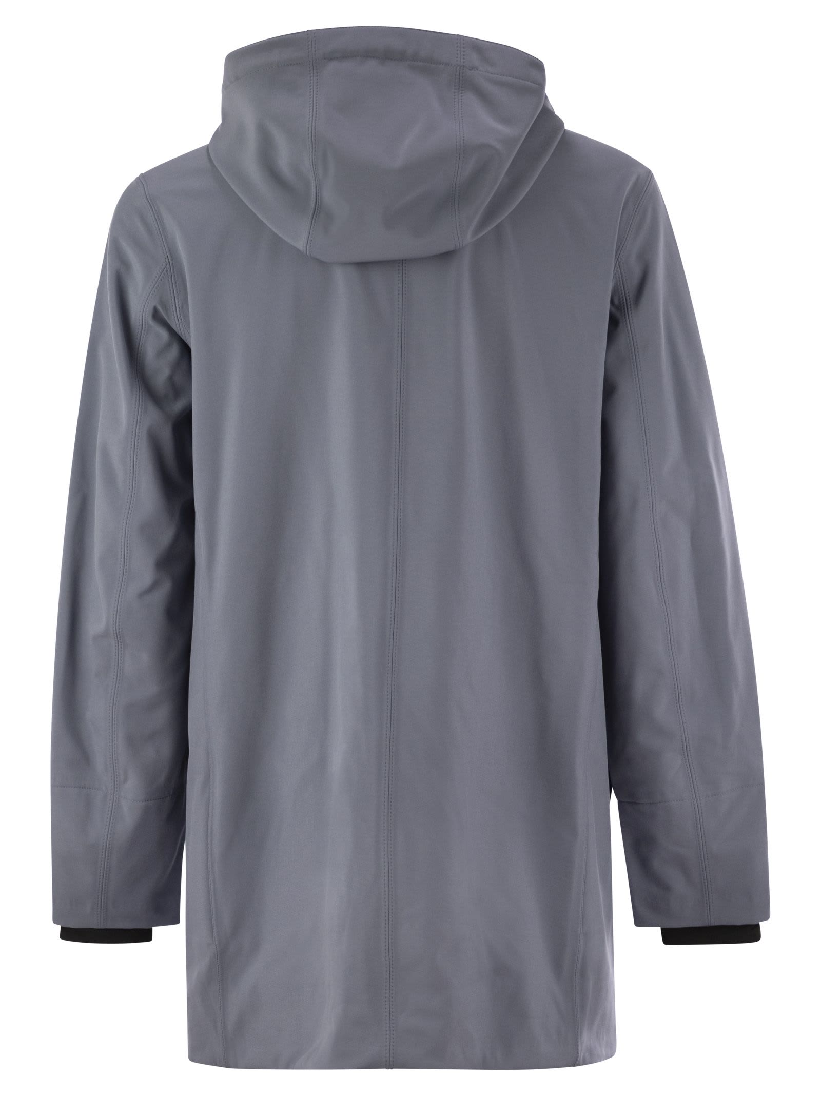 K-way K Way Marlyn Bonded Waterproof Jacket With Hood In Grey
