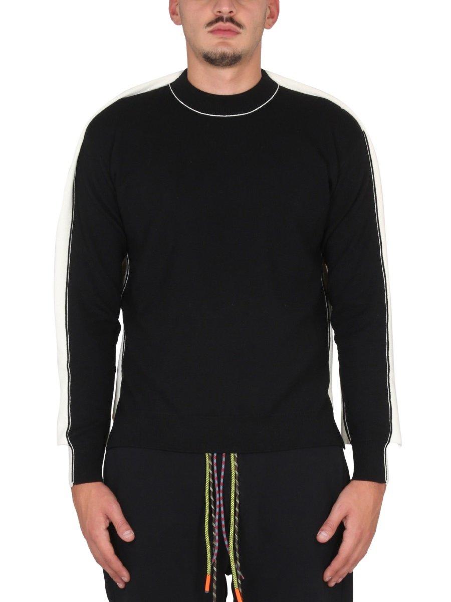 Colour-block Knit Crewneck Sweater